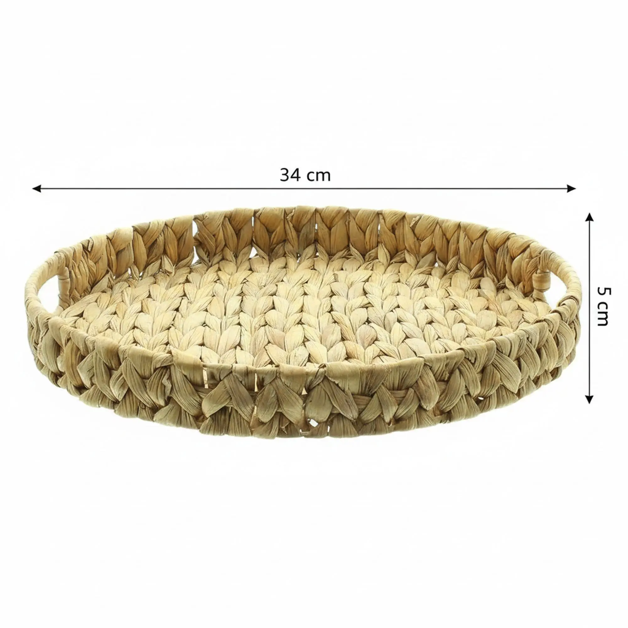 Tablett "Wasserhyazinthe", rund  im Frank Flechtwaren Online Shop für Dekoschalen &amp; -etageren kaufen