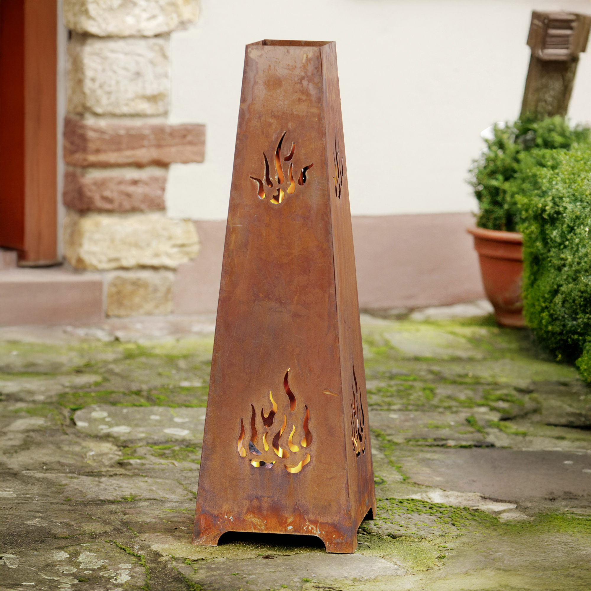 Metall-Kamin "Flamme"  im Frank Flechtwaren Online Shop kaufen
