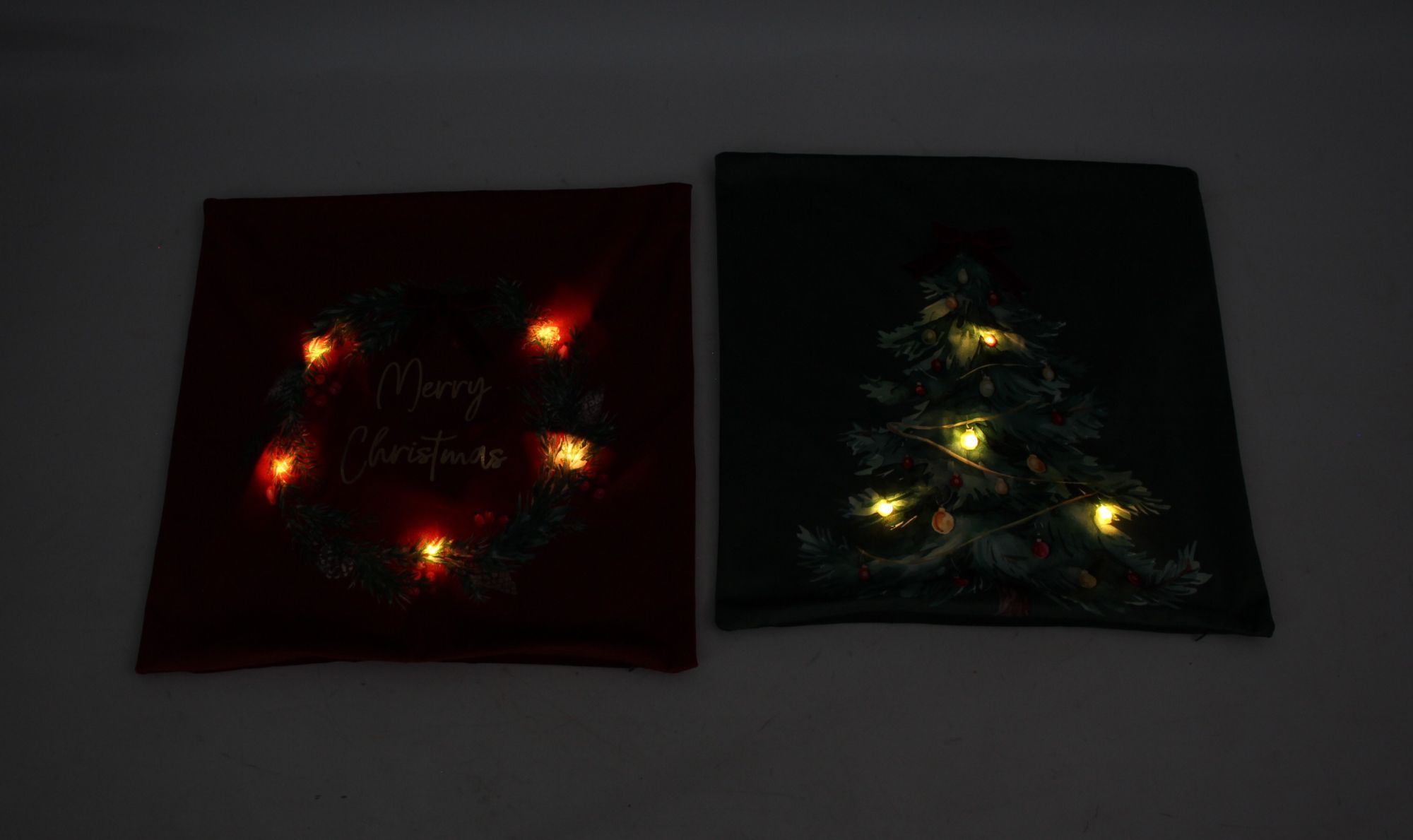 LED-Kissenhülle "Christmas", 2er Set  im Frank Flechtwaren Online Shop für Weihnachtliche Kissen &amp; Kissenhüllen kaufen