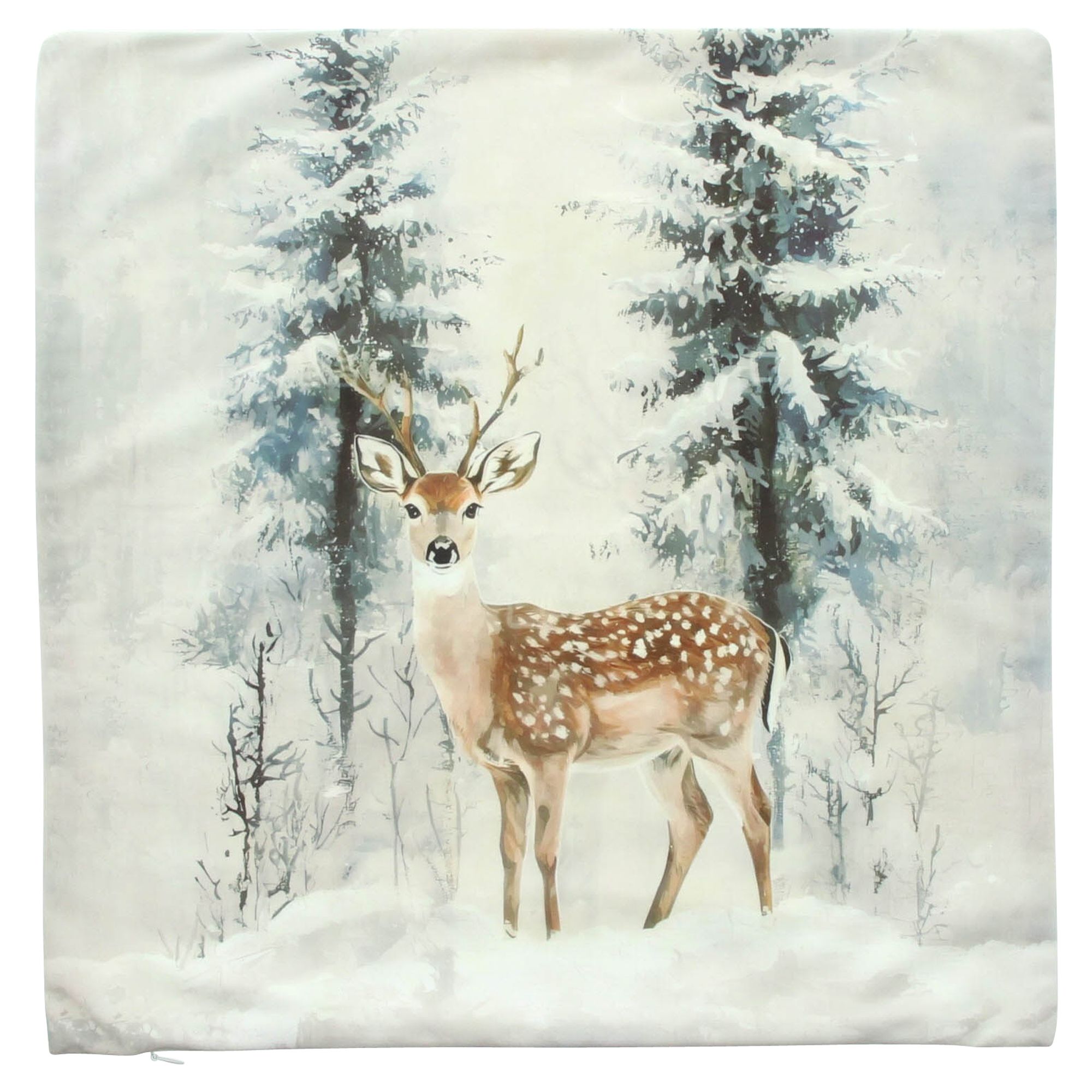 Kissenhülle "Winterhirsch"  im Frank Flechtwaren Online Shop für Weihnachtliche Kissen &amp; Kissenhüllen kaufen
