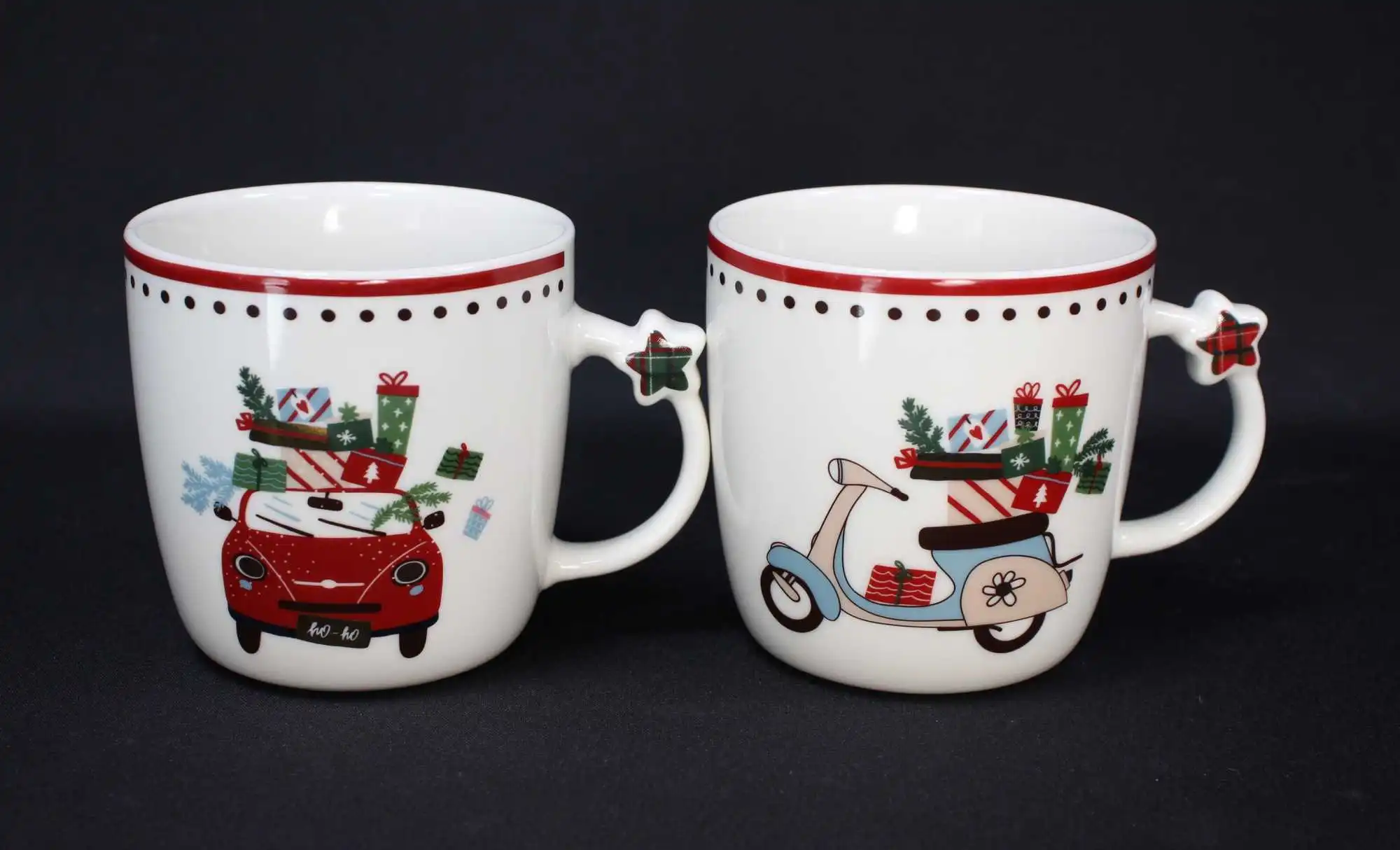 Tasse "Weihnachtstour", 2er Set  im Frank Flechtwaren Online Shop für Weihnachten kaufen