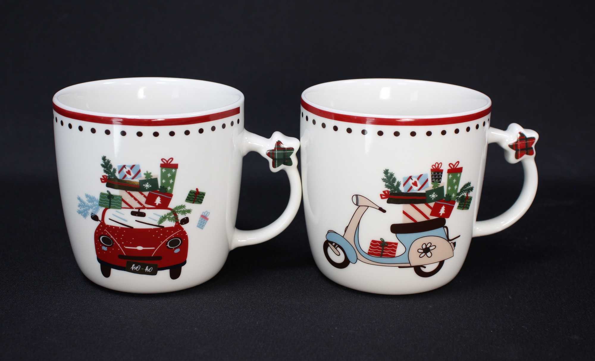 Tasse "Weihnachtstour", 2er Set  im Frank Flechtwaren Online Shop für Weihnachten kaufen