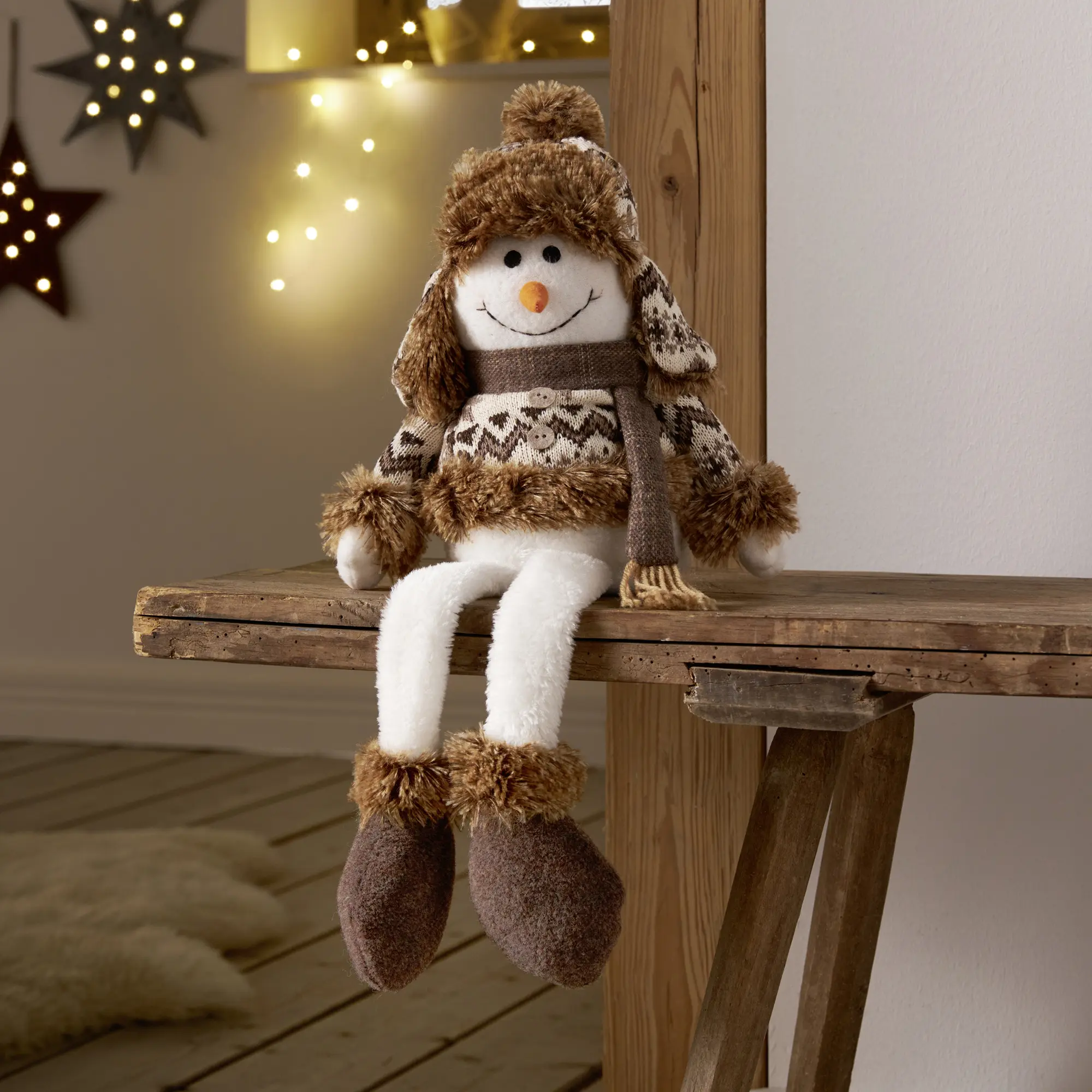 Kantenhocker "Schneemann"  im Frank Flechtwaren Online Shop kaufen