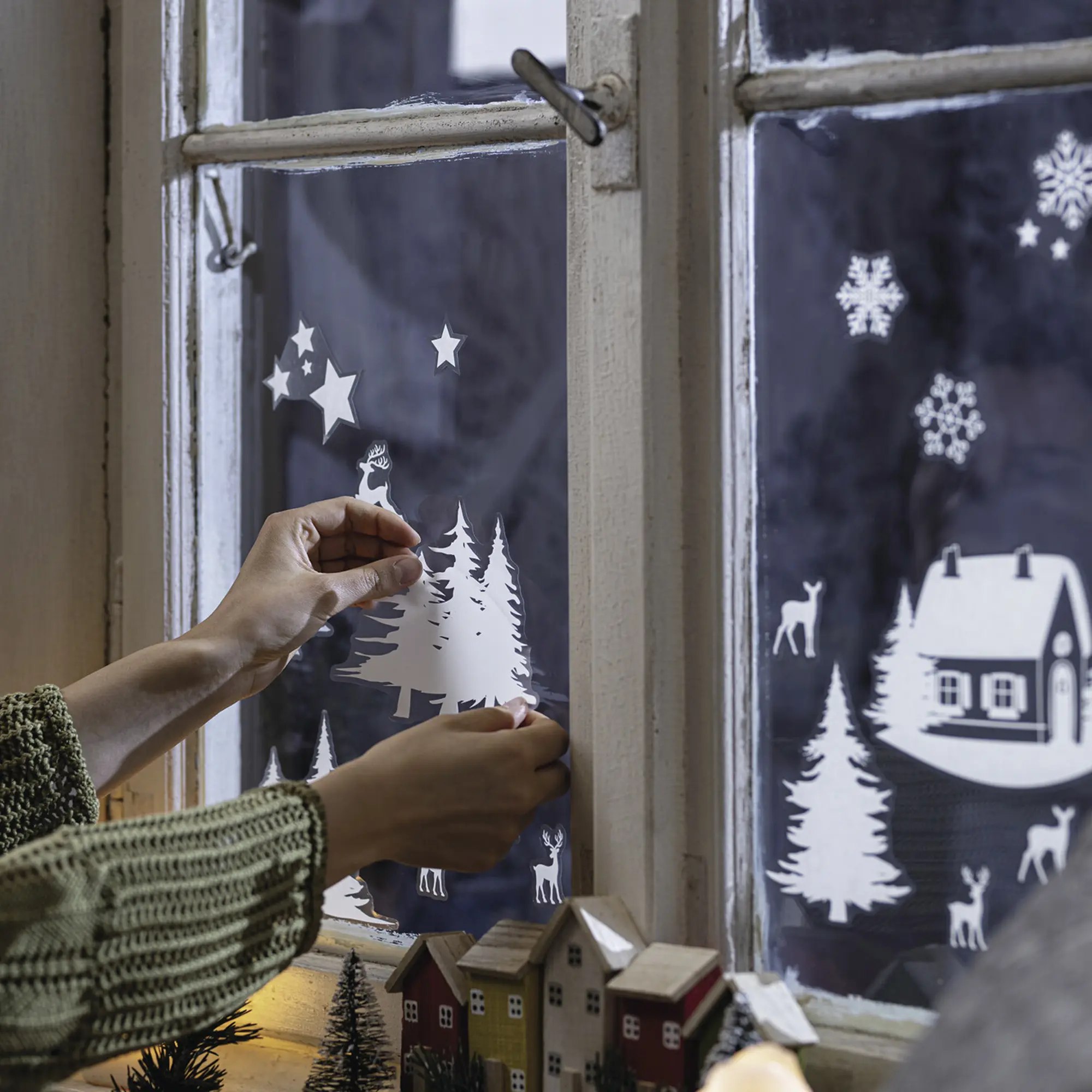 Fenstersticker "Merry Christmas", 33er Set  im Frank Flechtwaren Online Shop für  kaufen