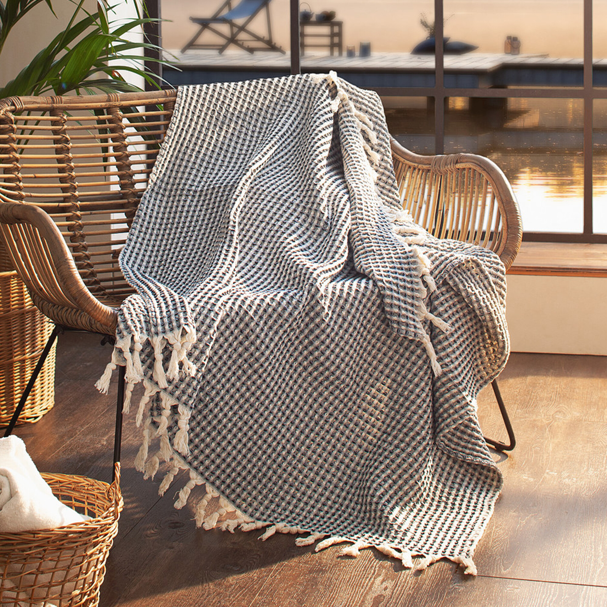 Kuscheldecke "Waffelpiqué"  im Frank Flechtwaren Online Shop kaufen