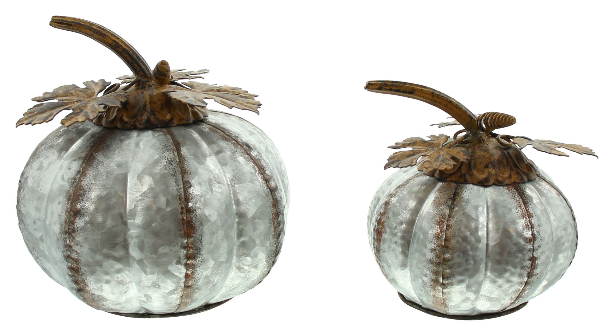 Metallkürbis "Rostblätter", 2er Set im Frank Flechtwaren Online Shop für Herbst kaufen Metallkürbis "Rostblätter", 2er Set im Frank Flechtwaren Online Shop für Herbst kaufen