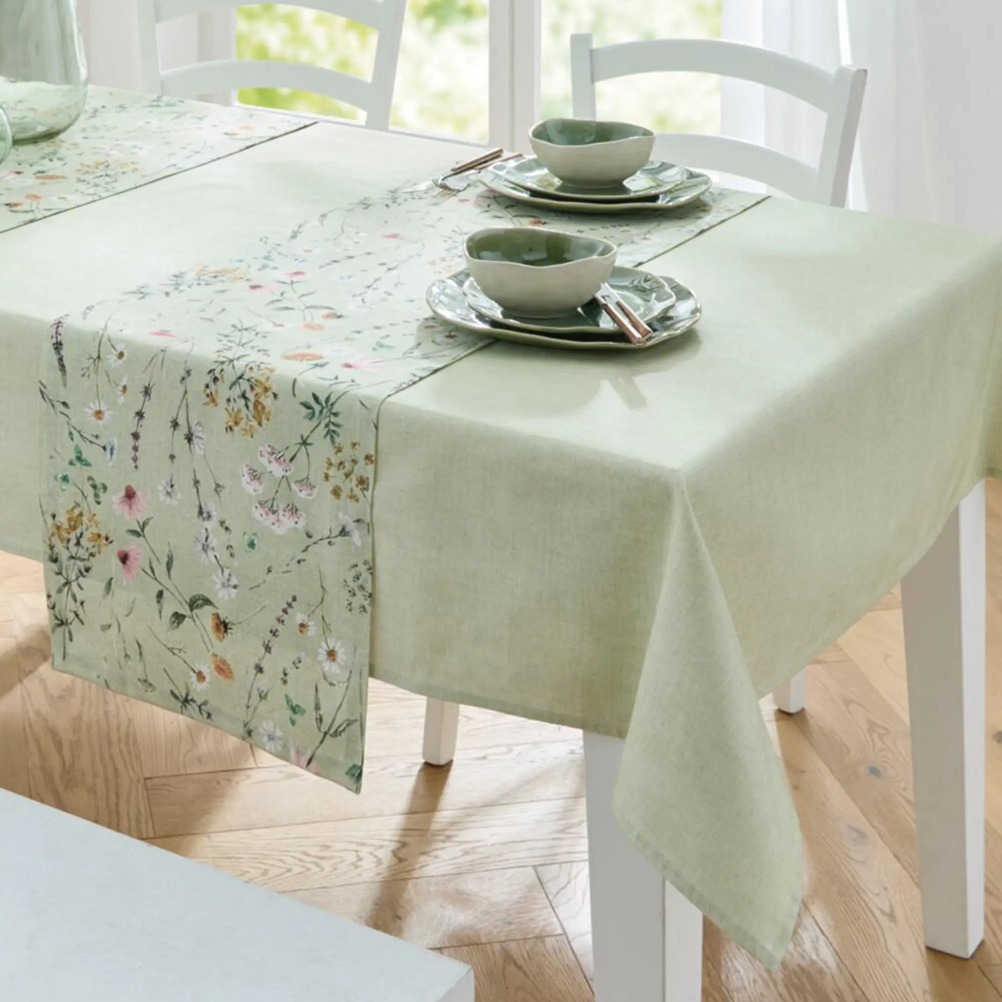 Tafeldecke "Pastellgrün"  im Frank Flechtwaren Online Shop kaufen