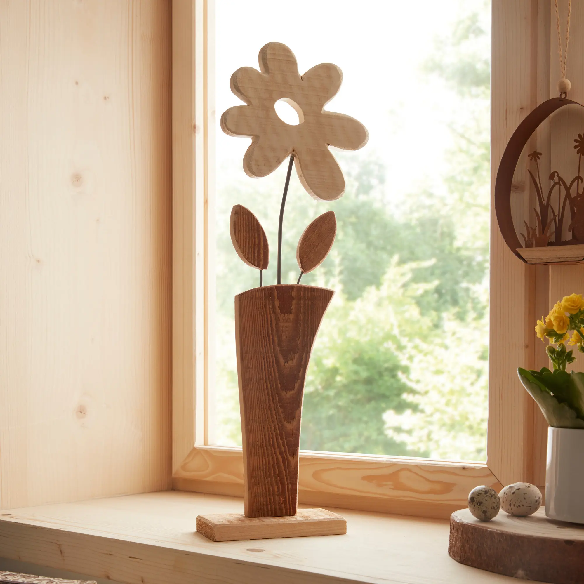 Holzdeko "Blume"  im Frank Flechtwaren Online Shop kaufen