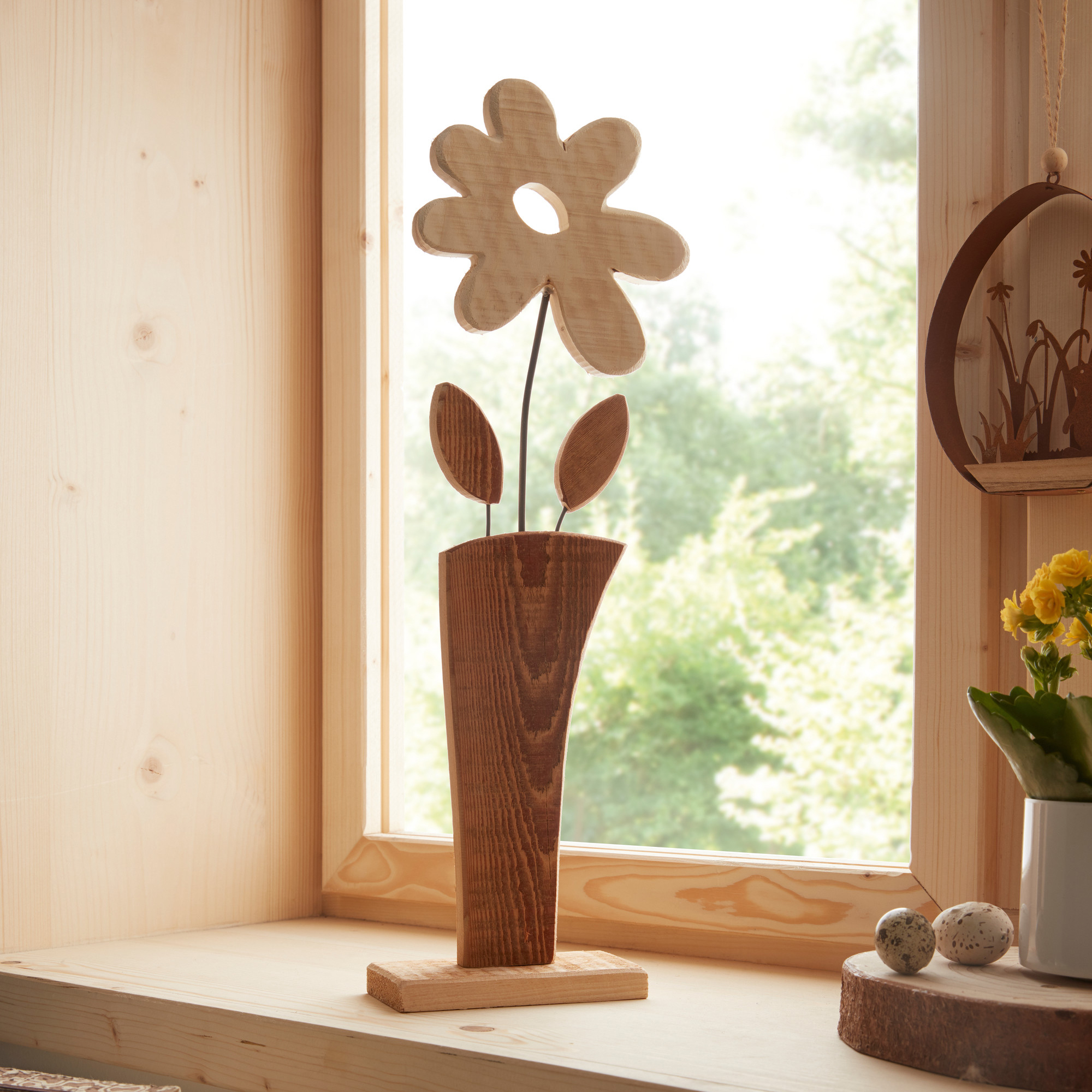 Holzdeko "Blume"  im Frank Flechtwaren Online Shop kaufen