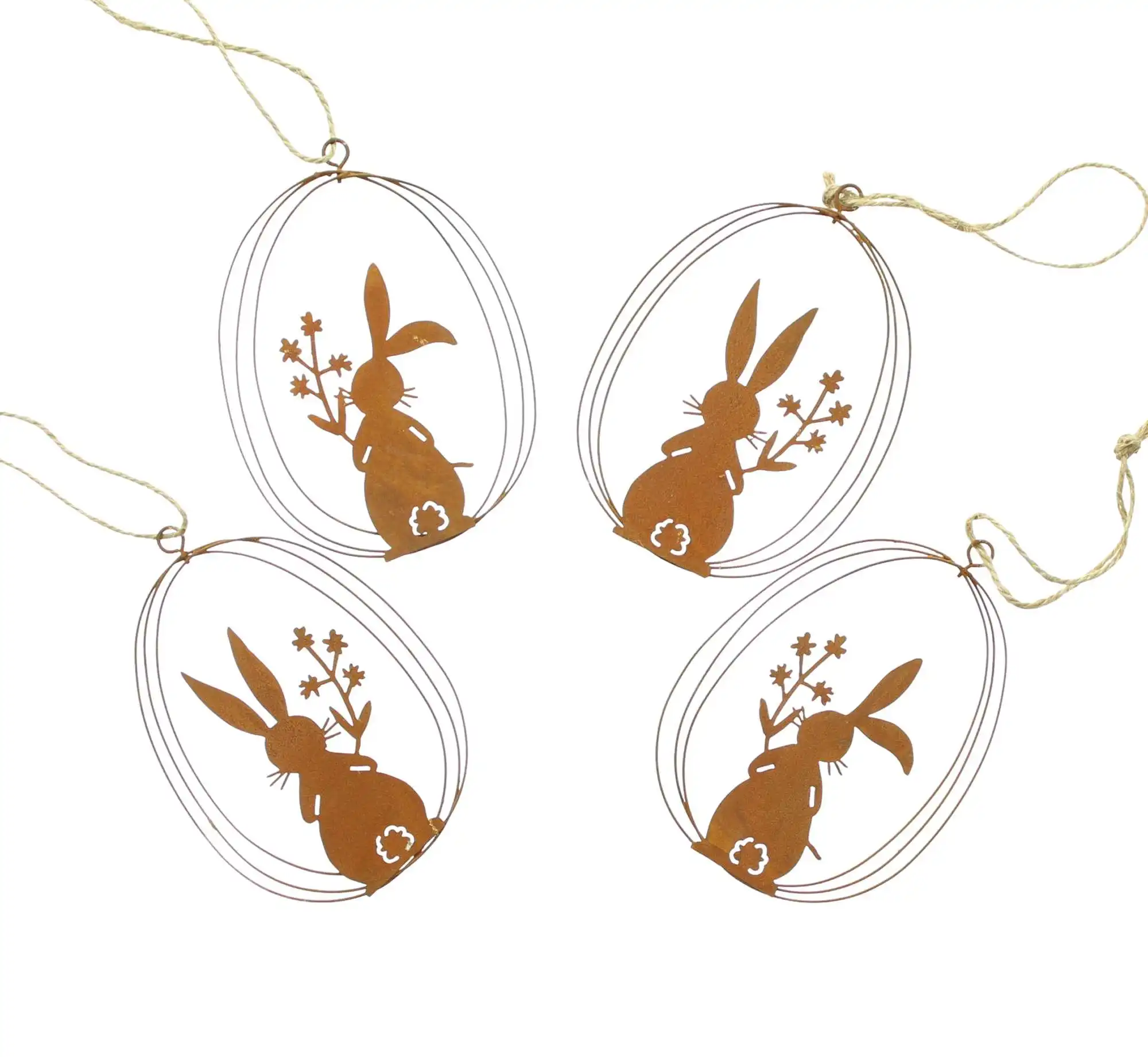 Hänger "Häschen", 4er Set  im Frank Flechtwaren Online Shop für Ostern kaufen