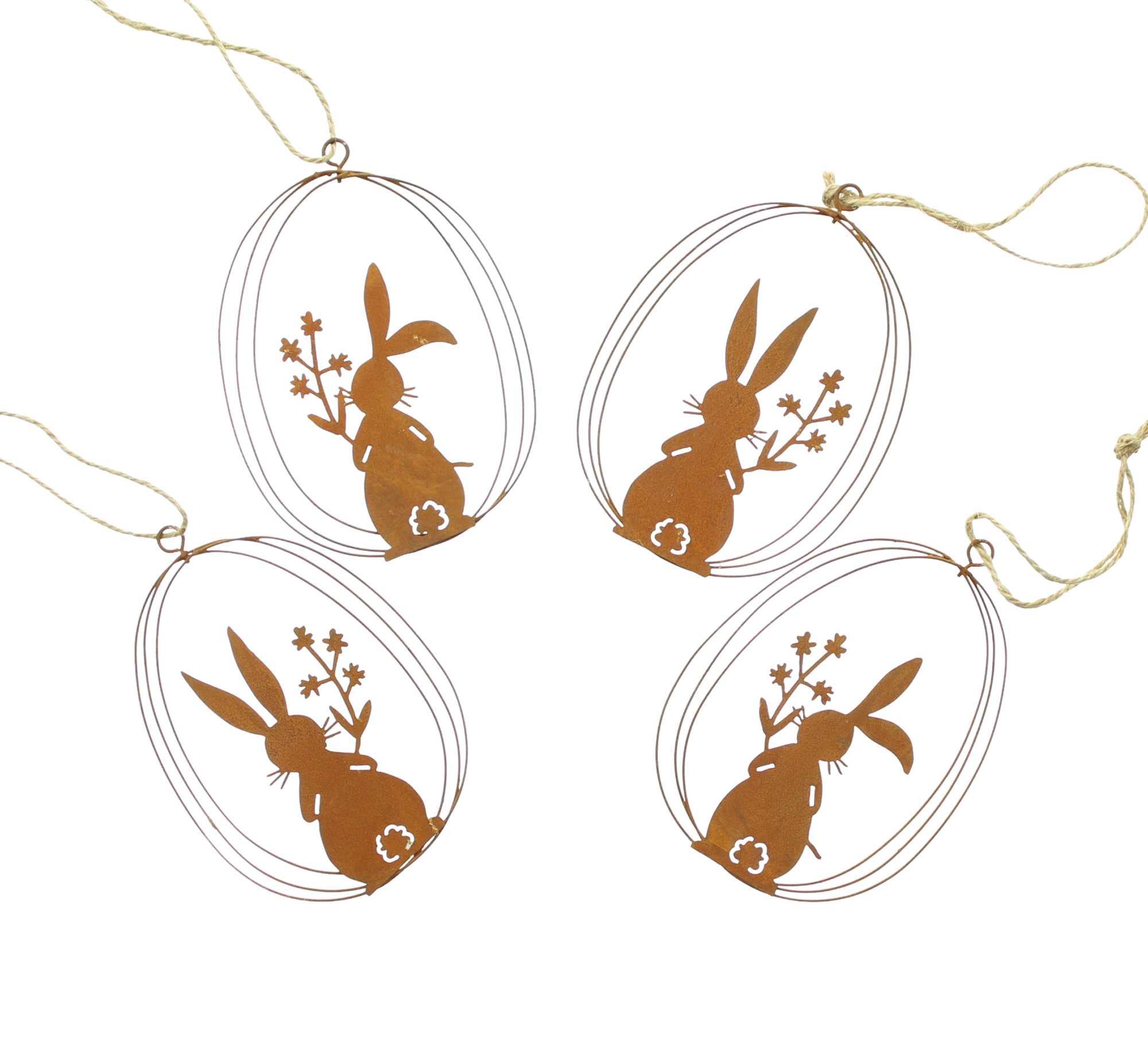 Hänger "Häschen", 4er Set  im Frank Flechtwaren Online Shop für Ostern kaufen