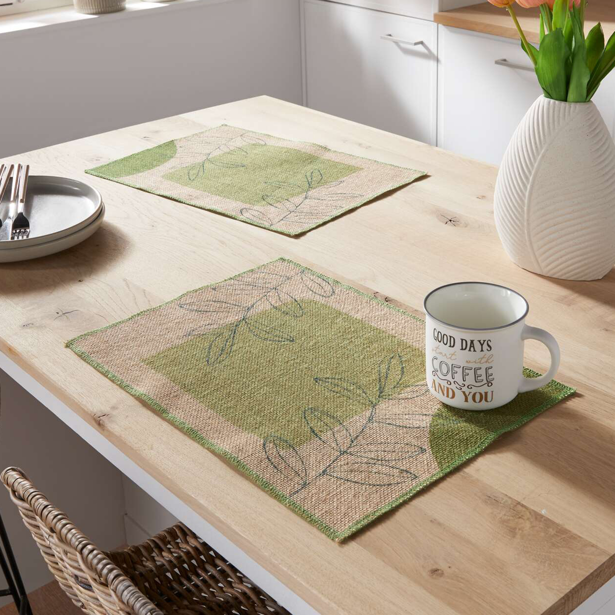 Platzmatte "Green Nature", 2er Set  im Frank Flechtwaren Online Shop kaufen