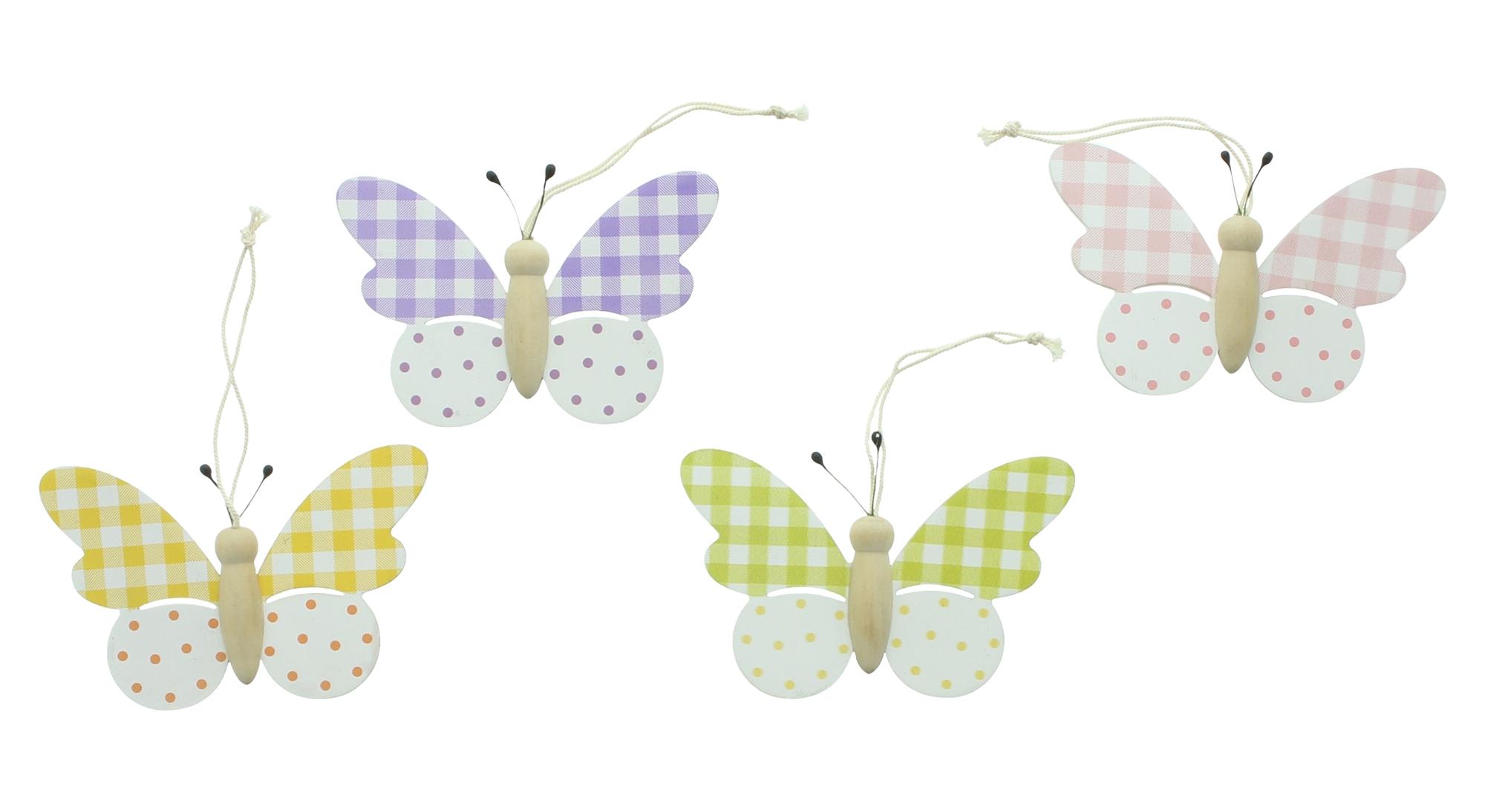 Schmetterlinghänger "Karo", 8er Set im Frank Flechtwaren Online Shop für Ostern kaufen Schmetterlinghänger "Karo", 8er Set im Frank Flechtwaren Online Shop für Ostern kaufen