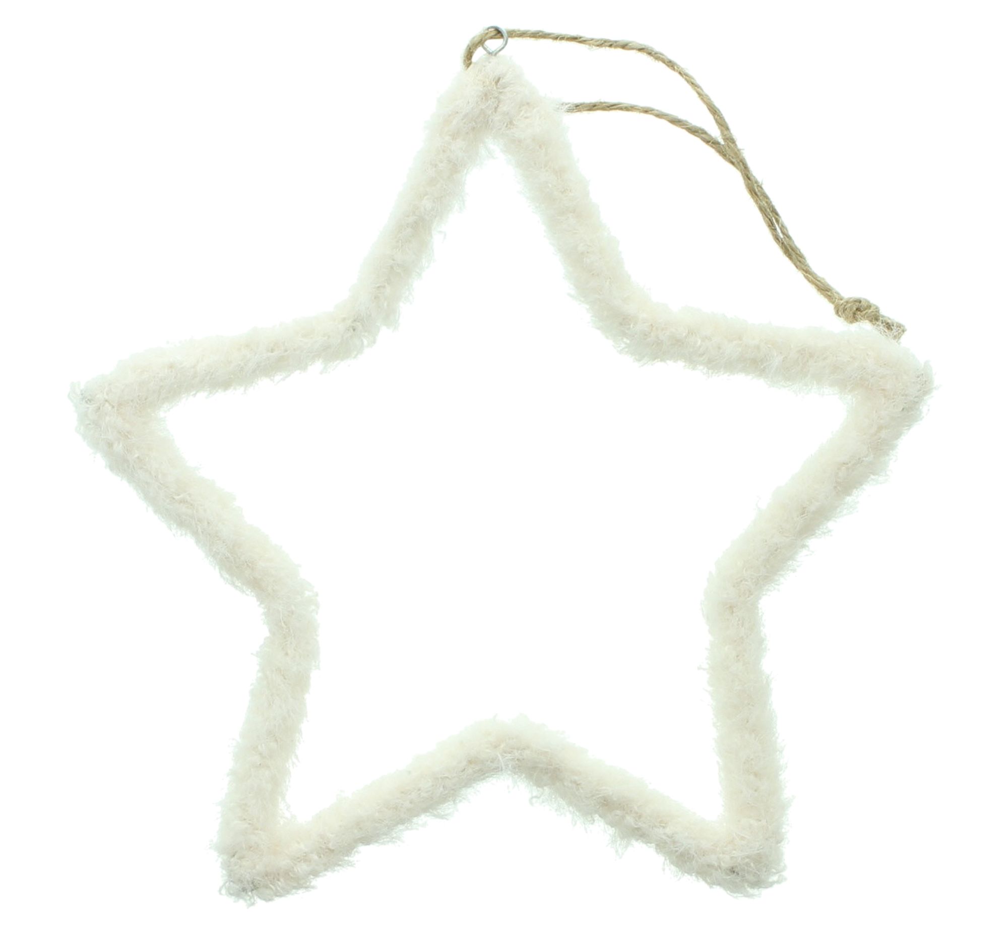 Stern-Hänger "Cozy White", 4er Set  im Frank Flechtwaren Online Shop für Dekohänger  kaufen