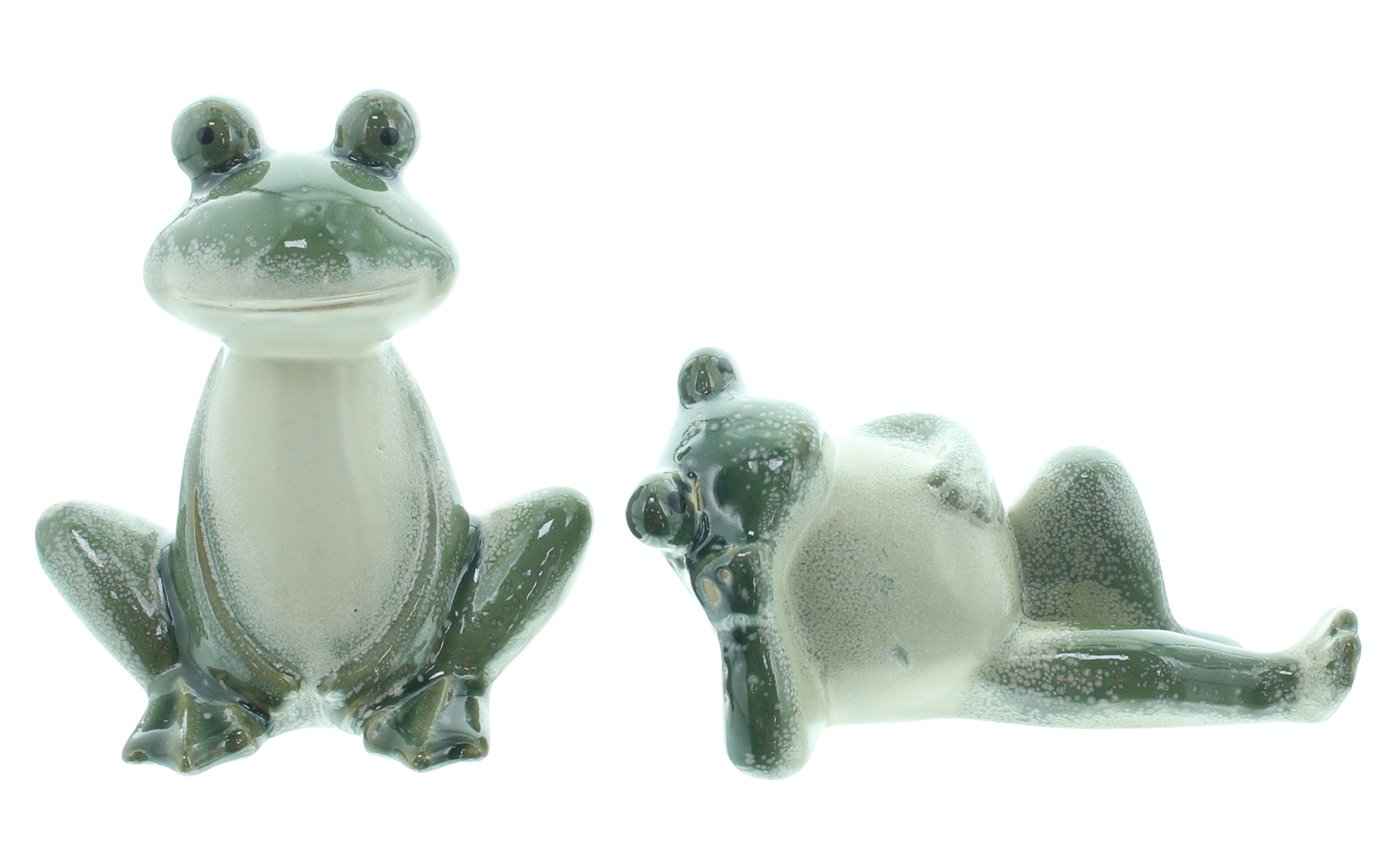 Froschfreunde "Fred &amp; Frieda", 2er Set  im Frank Flechtwaren Online Shop für Gartenfiguren kaufen