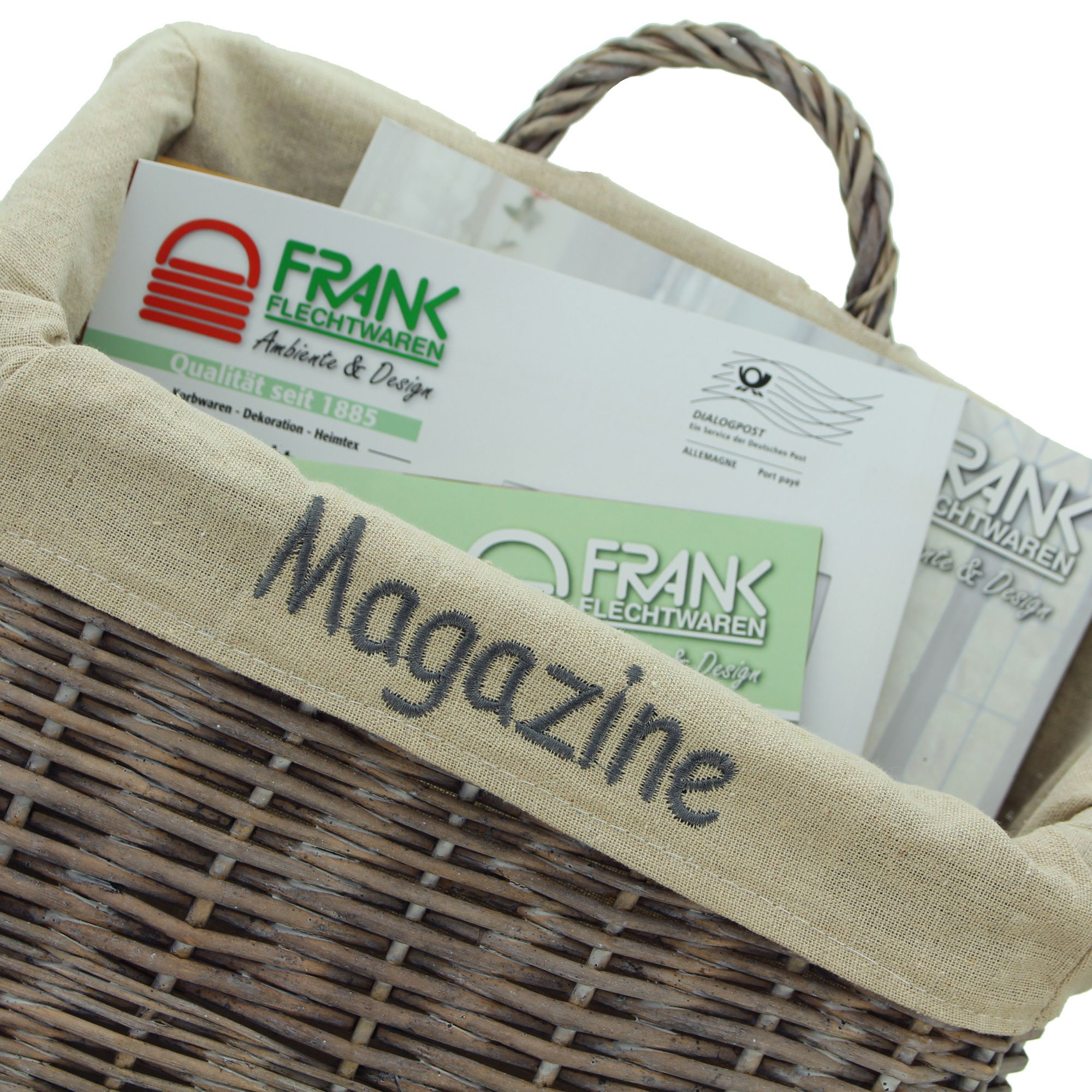Dekokorb "Magazine"  im Frank Flechtwaren Online Shop für Zeitungskörbe kaufen