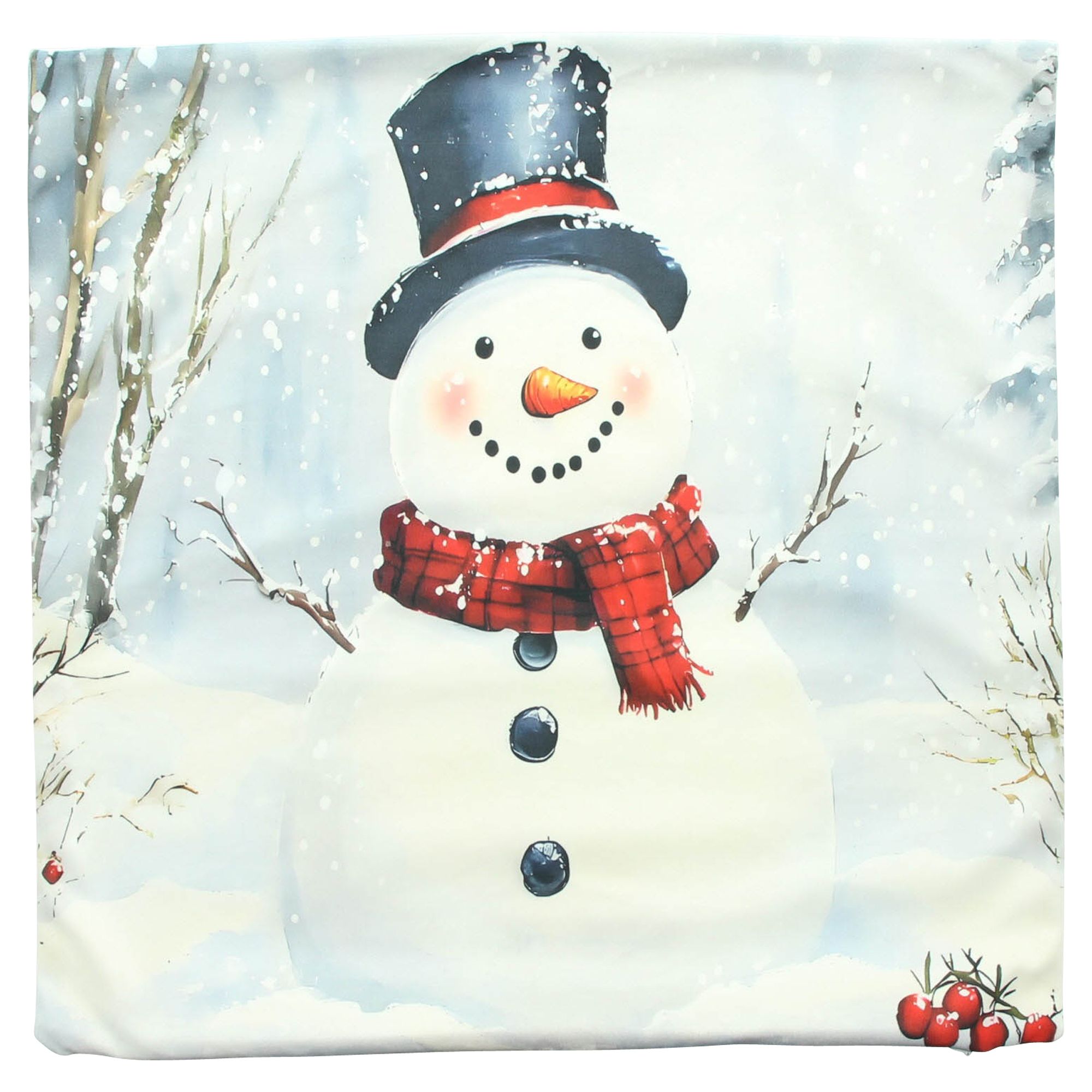 Kissenhülle "Schneemann"  im Frank Flechtwaren Online Shop für Weihnachtliche Kissen &amp; Kissenhüllen kaufen