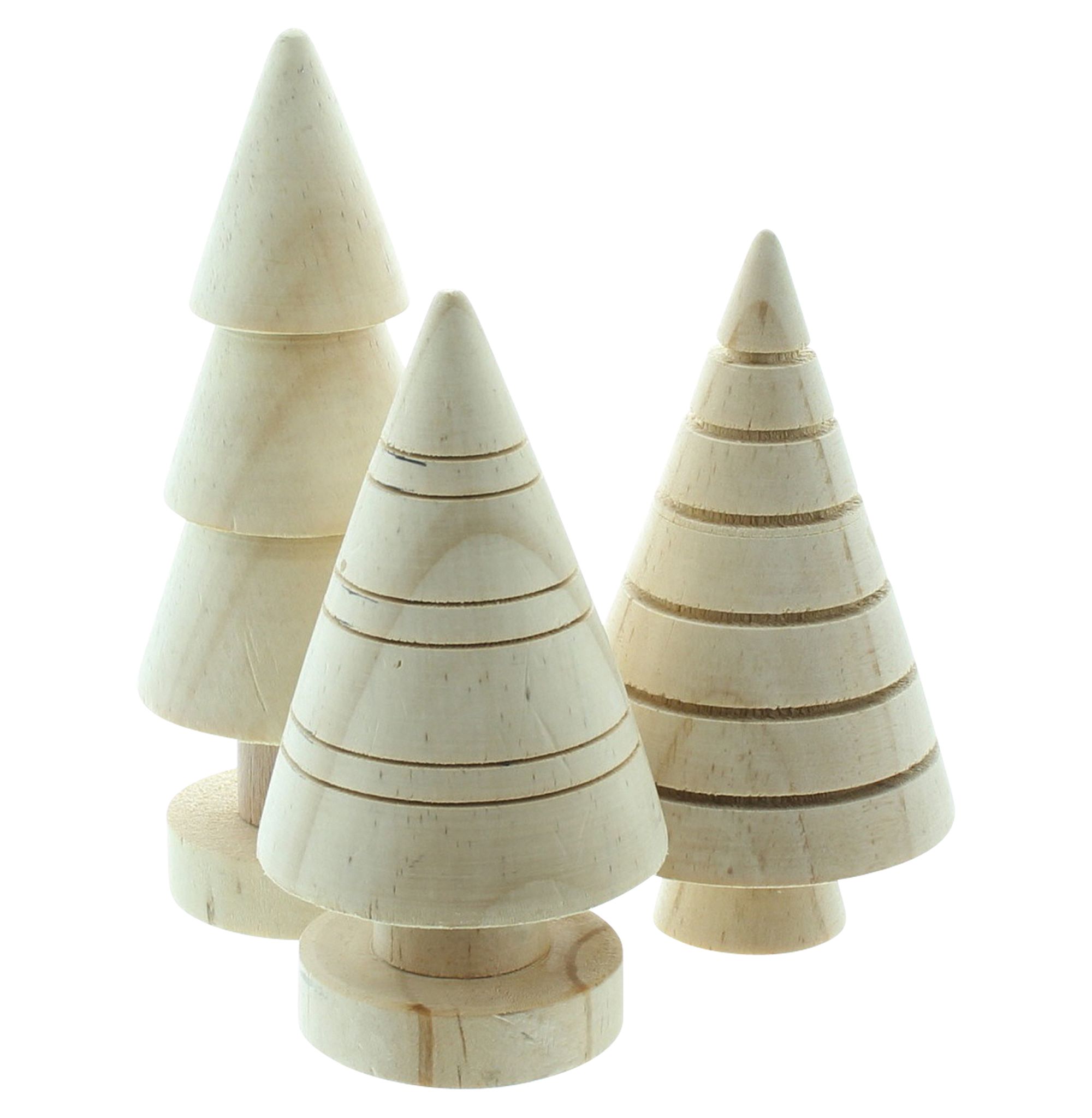 Bäumchen "Holz", 3er Set  im Frank Flechtwaren Online Shop für Weihnachten kaufen