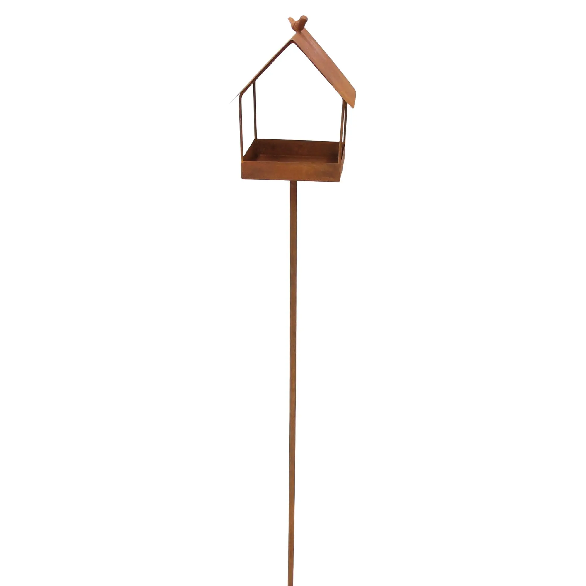 Gartenstecker "Vogelhaus"  im Frank Flechtwaren Online Shop für Rostdeko für Ihren Garten kaufen