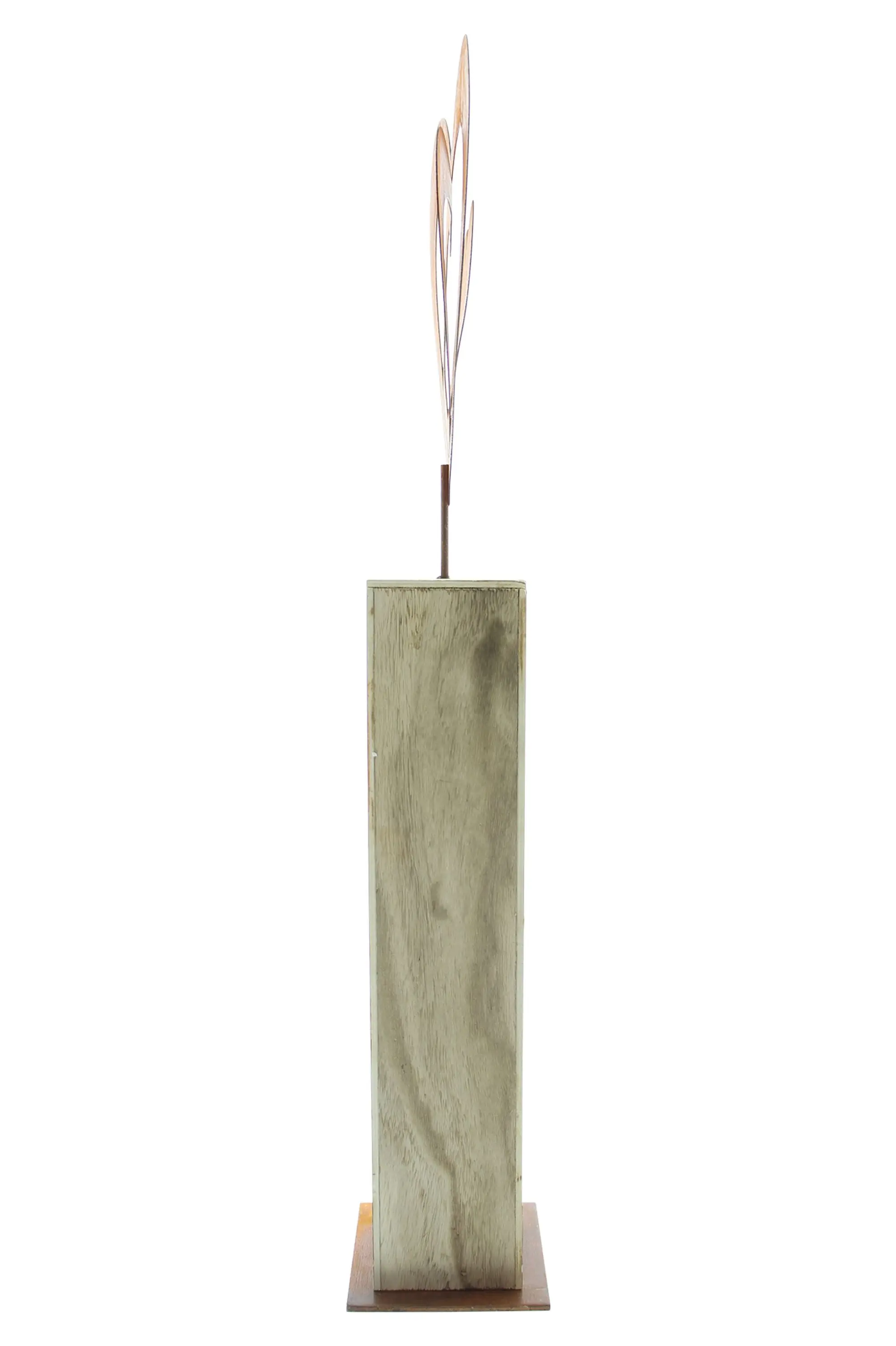 Holzsäule "Rostherz"  im Frank Flechtwaren Online Shop für Dekosäulen kaufen