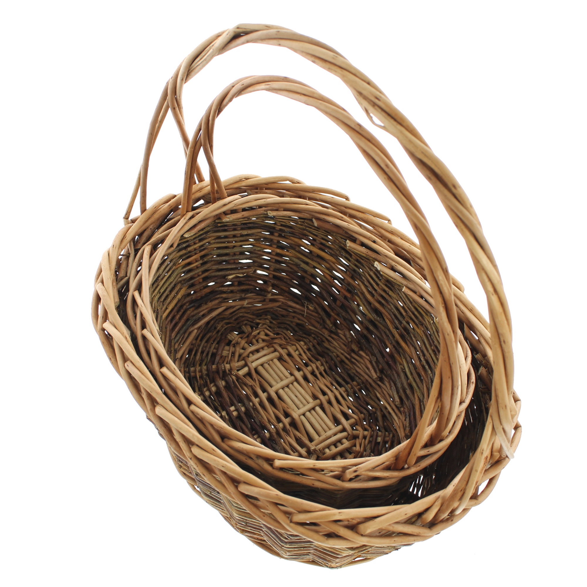 Bügelkorb "Zopfrand", 2er Set im Frank Flechtwaren Online Shop für Präsentkörbe kaufen Bügelkorb "Zopfrand", 2er Set im Frank Flechtwaren Online Shop für Präsentkörbe kaufen
