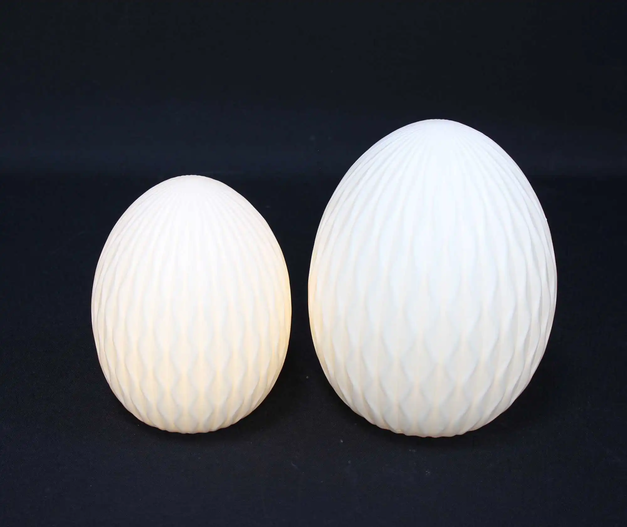 LED-Ei "Modern", 2er Set  im Frank Flechtwaren Online Shop für Black &amp; White kaufen