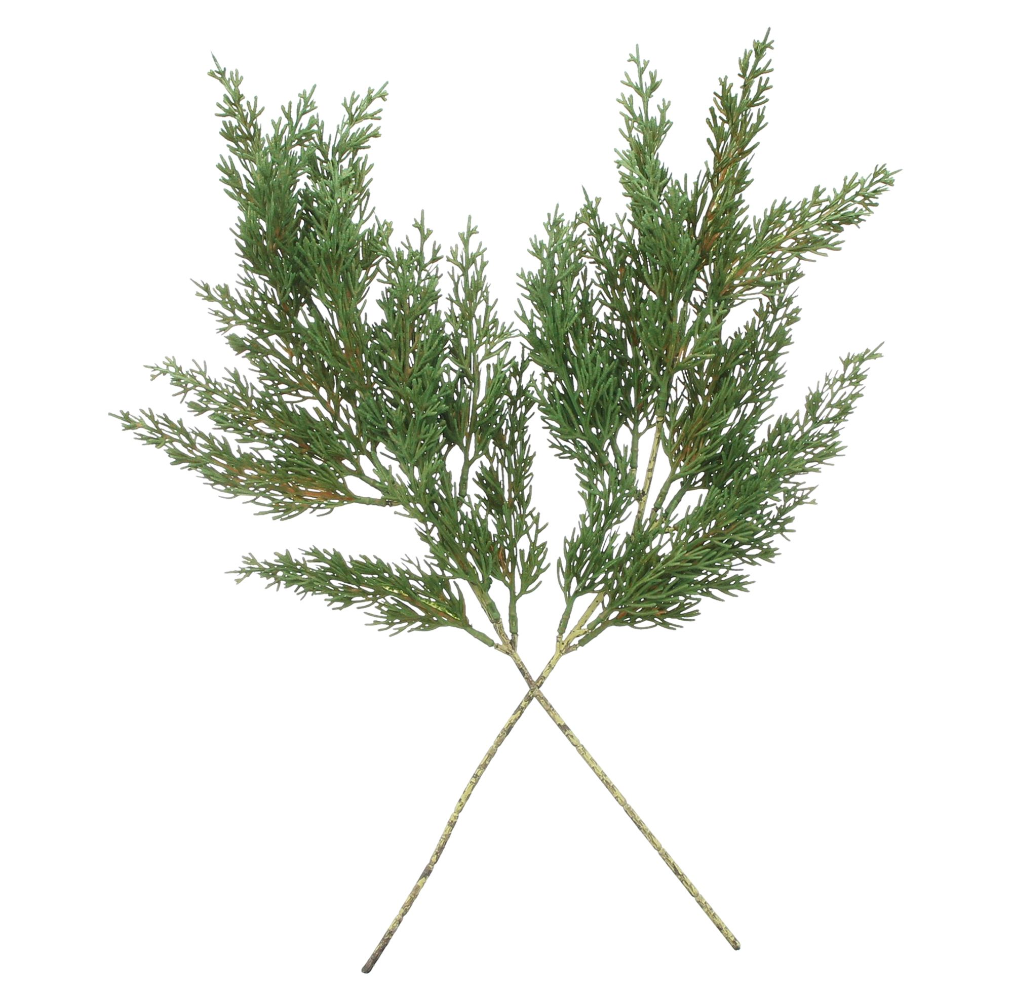 Kunstzweig "Zeder", 2er Set  im Frank Flechtwaren Online Shop für Zubehör für Adventskränze kaufen