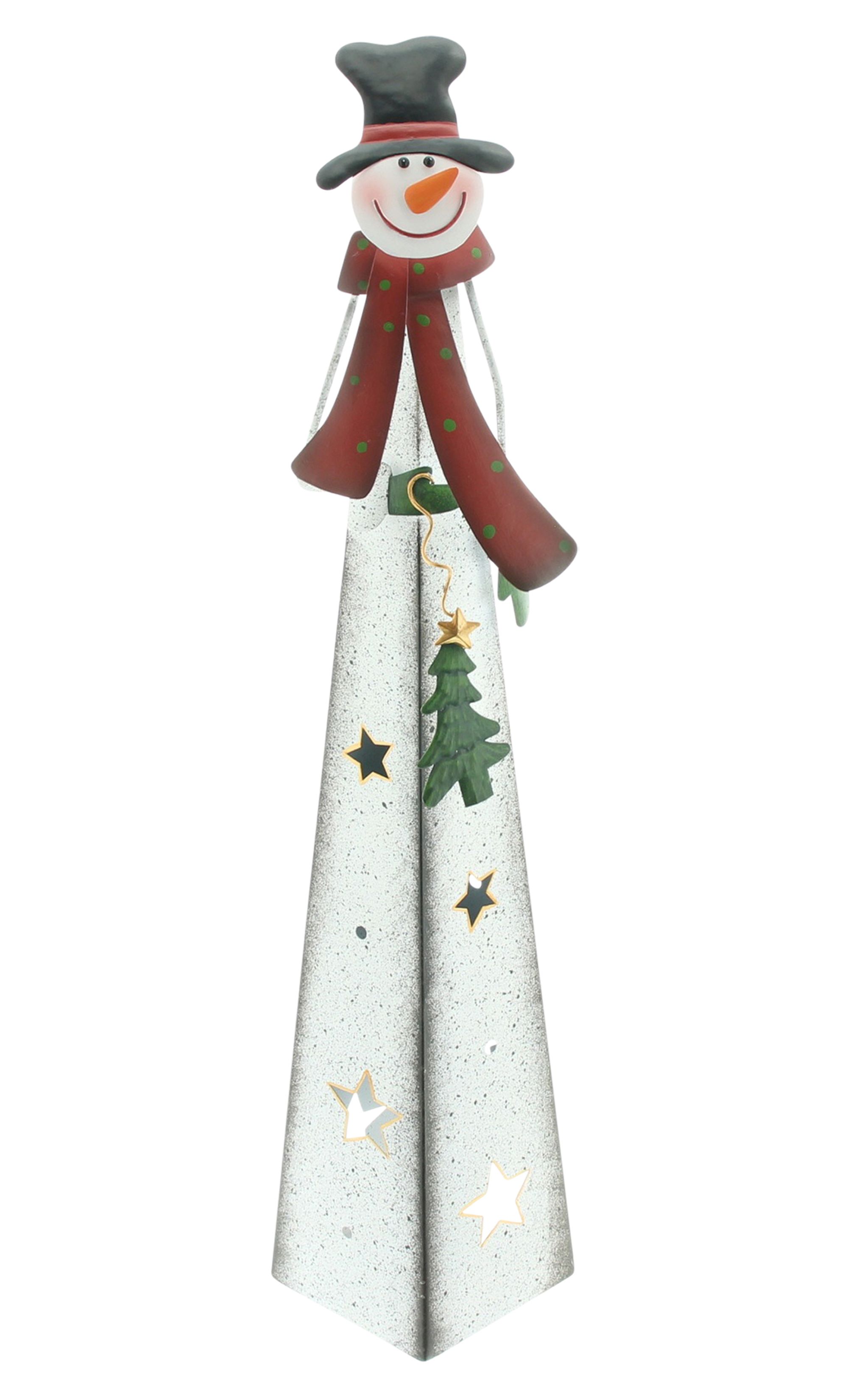 Schneemann "Kerzenschein"  im Frank Flechtwaren Online Shop für Weihnachten kaufen