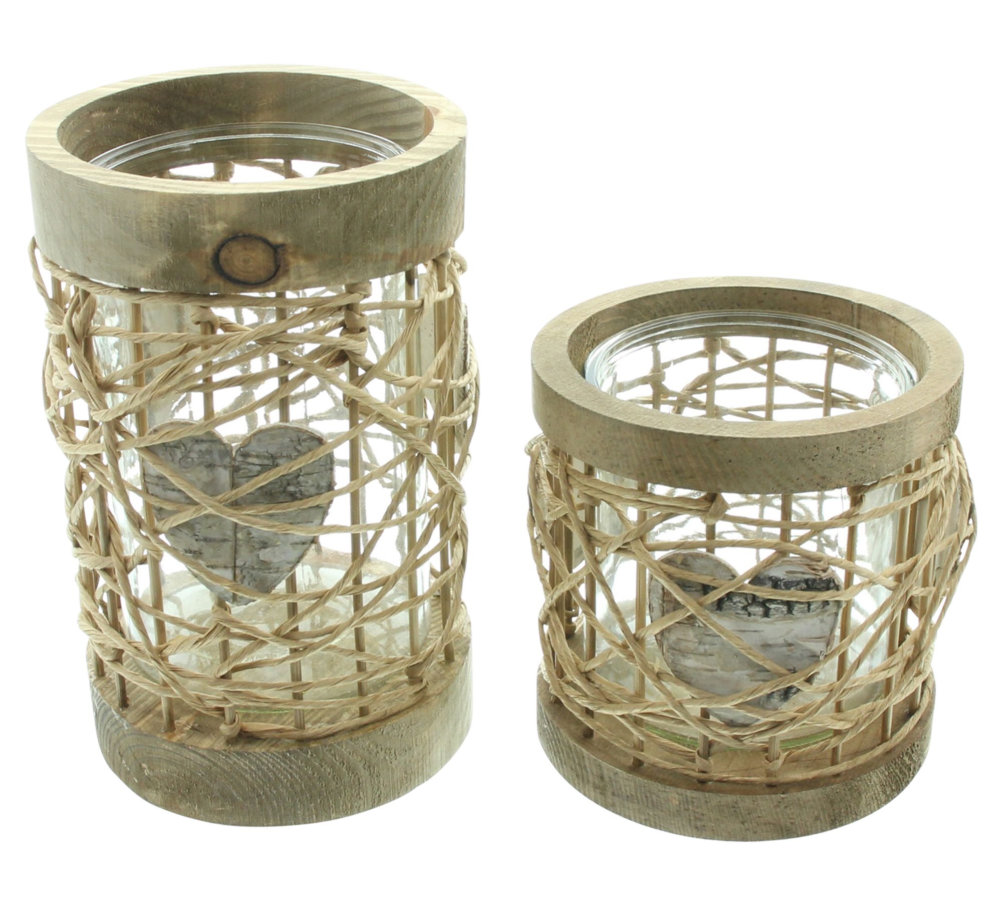 Windlicht "Verflochtenes Herz", 2er Set im Frank Flechtwaren Online Shop für Ostern kaufen Windlicht "Verflochtenes Herz", 2er Set im Frank Flechtwaren Online Shop für Ostern kaufen