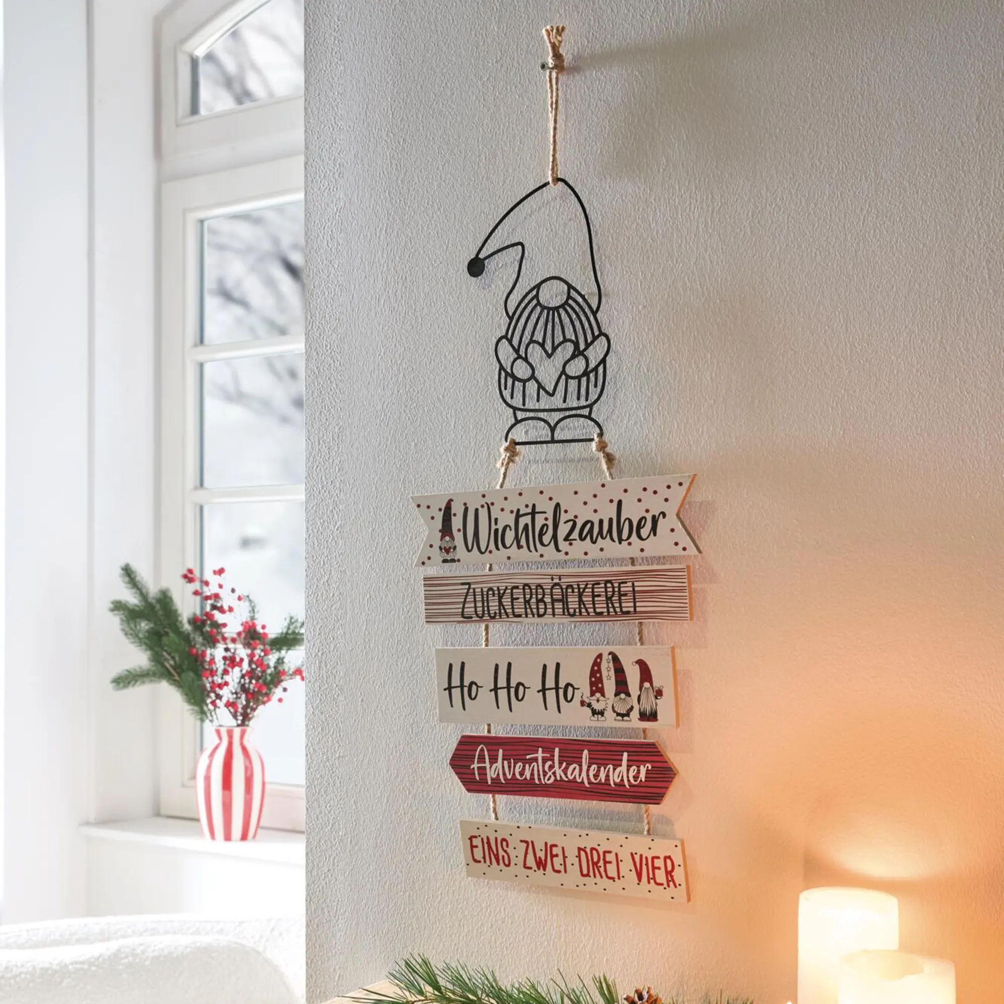 Schild "Weihnachts-Wichtelzauber"  im Frank Flechtwaren Online Shop kaufen