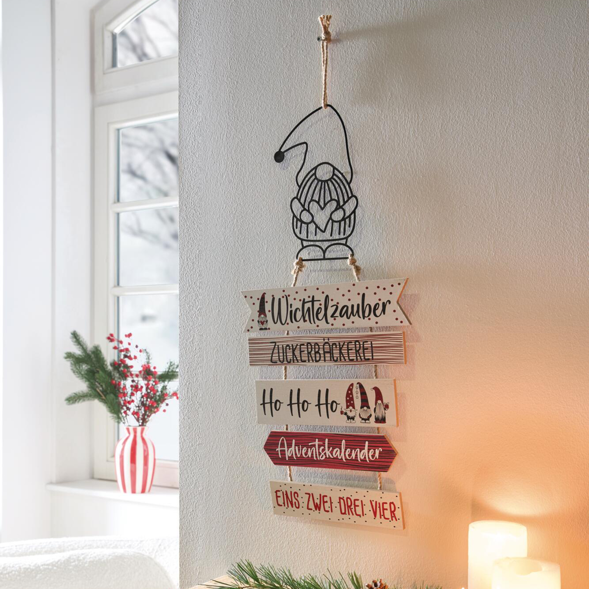 Schild "Weihnachts-Wichtelzauber"  im Frank Flechtwaren Online Shop kaufen