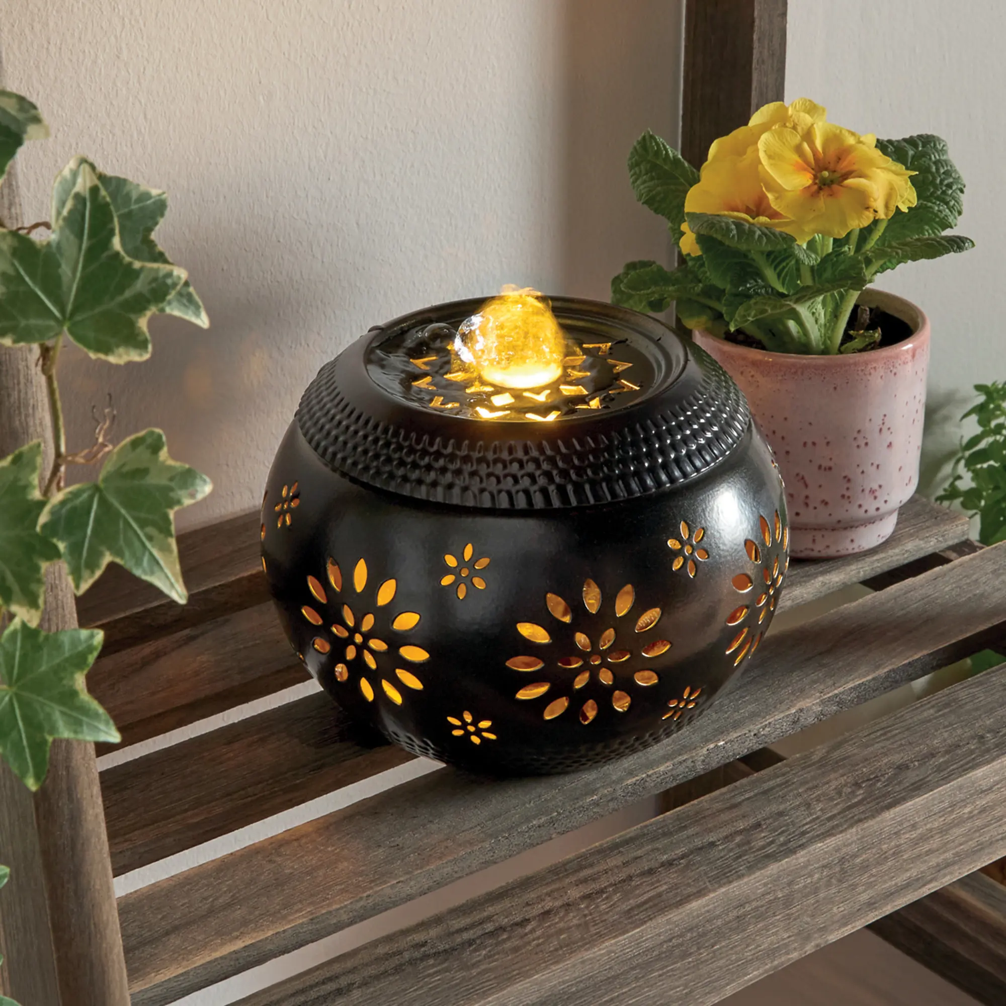 LED-Tischbrunnen "Blüten"  im Frank Flechtwaren Online Shop kaufen