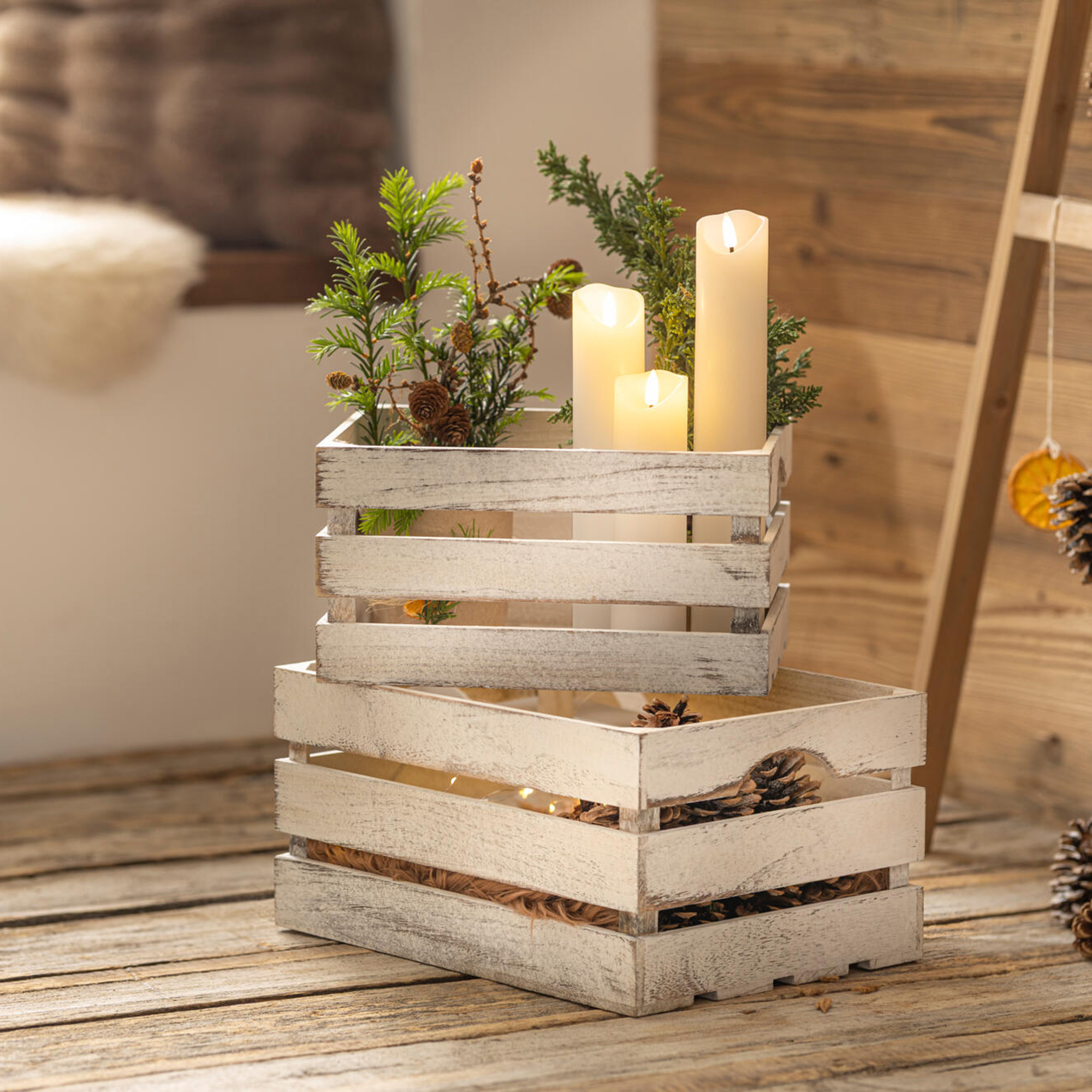 Universalkiste "Used-Look", 2er Set  im Frank Flechtwaren Online Shop kaufen