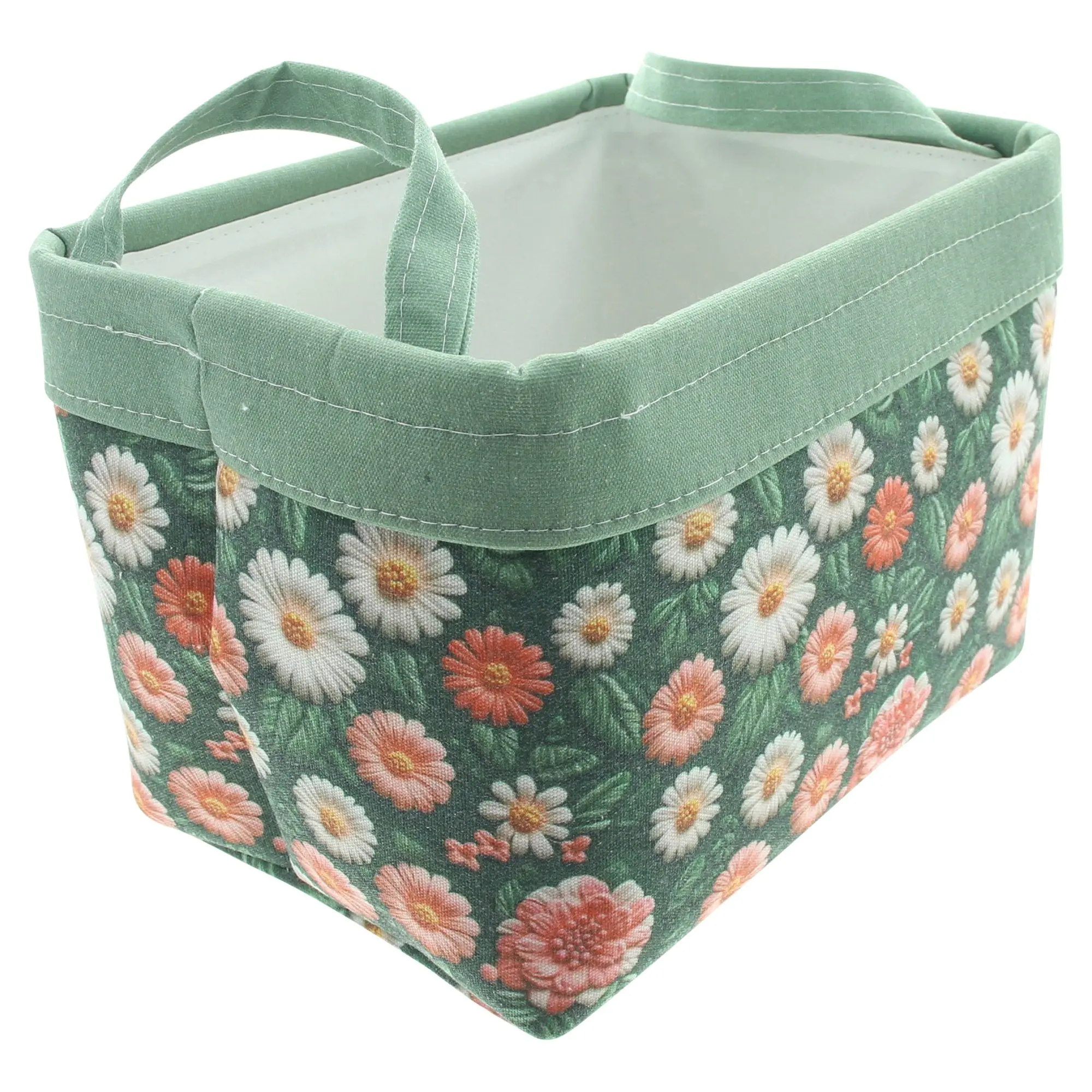 Stoffkorb "Blumen", klein  im Frank Flechtwaren Online Shop für Balkonien kaufen