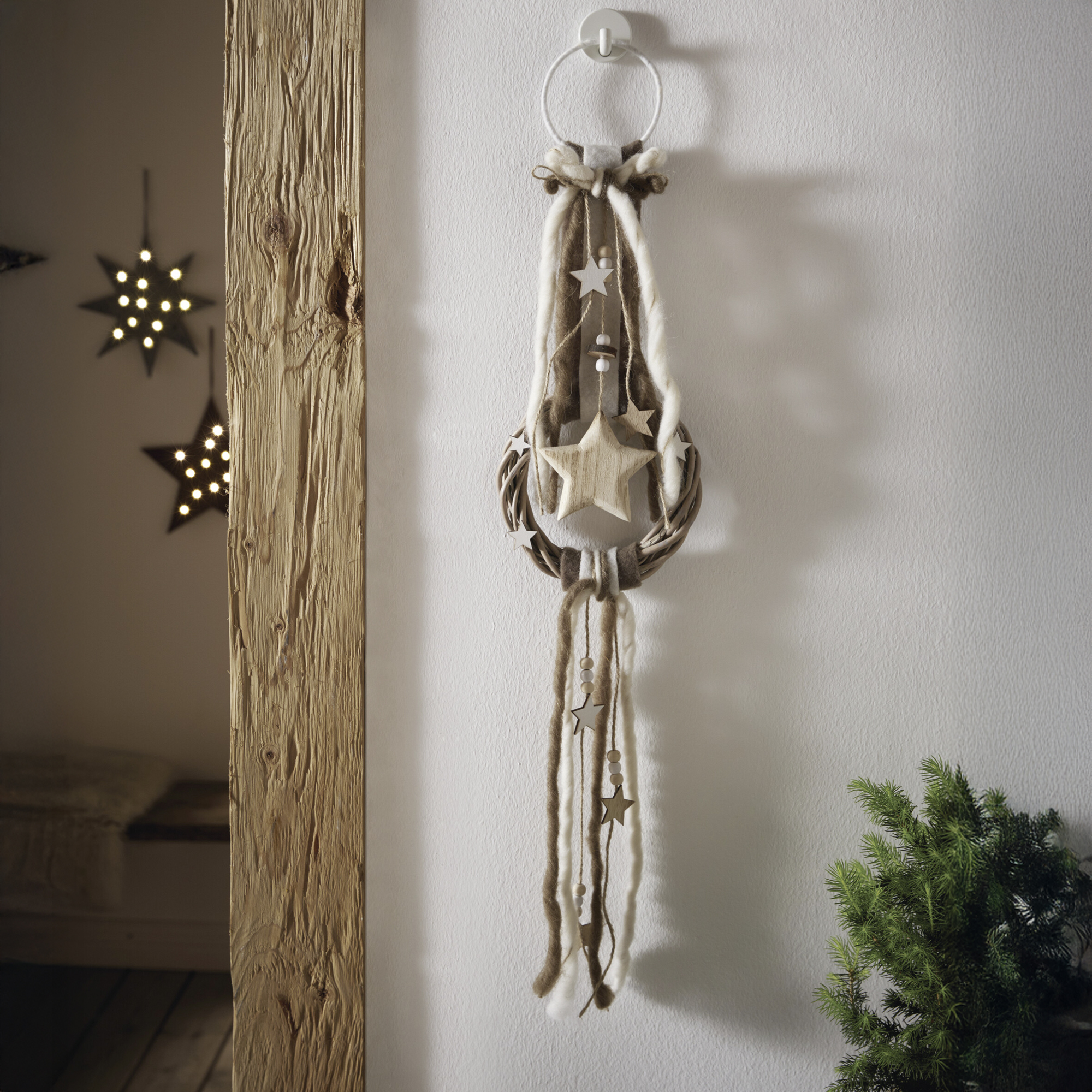 Hänger "Kranz mit Stern"  im Frank Flechtwaren Online Shop kaufen