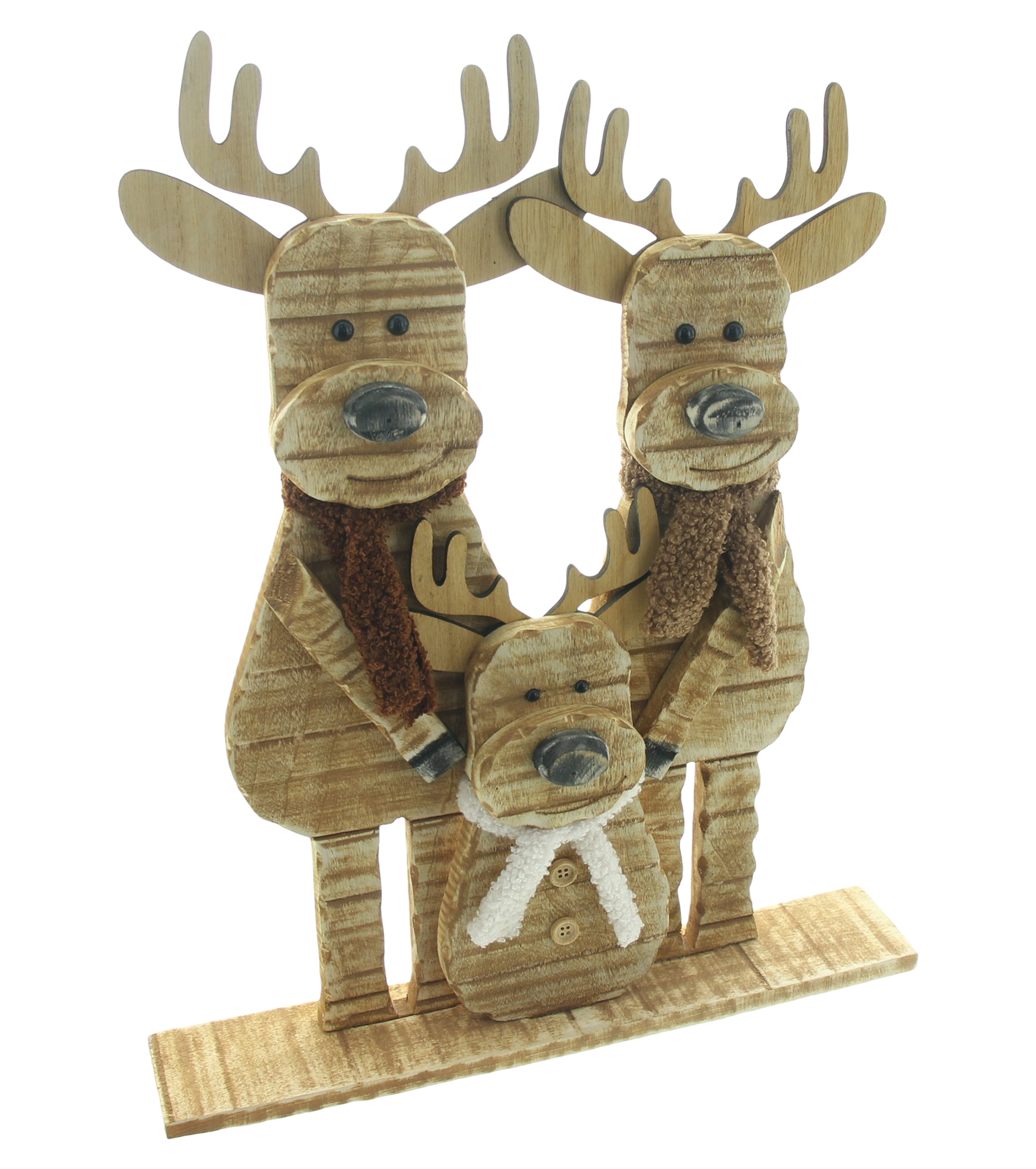 Weihnachtsdeko "Rentier-Trio"  im Frank Flechtwaren Online Shop für Weihnachten kaufen