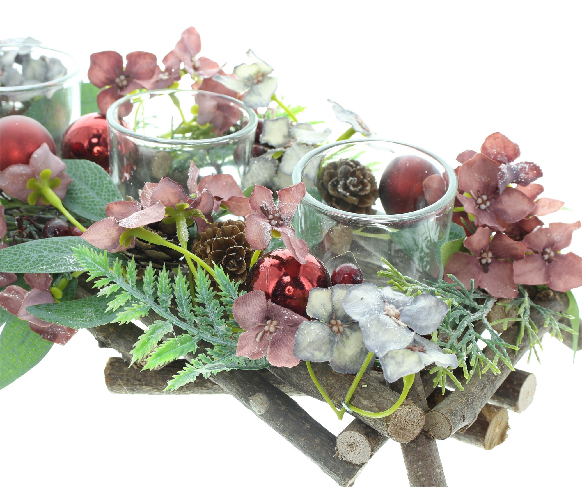 Windlicht "Winter Blossom"  im Frank Flechtwaren Online Shop für Gestecke kaufen