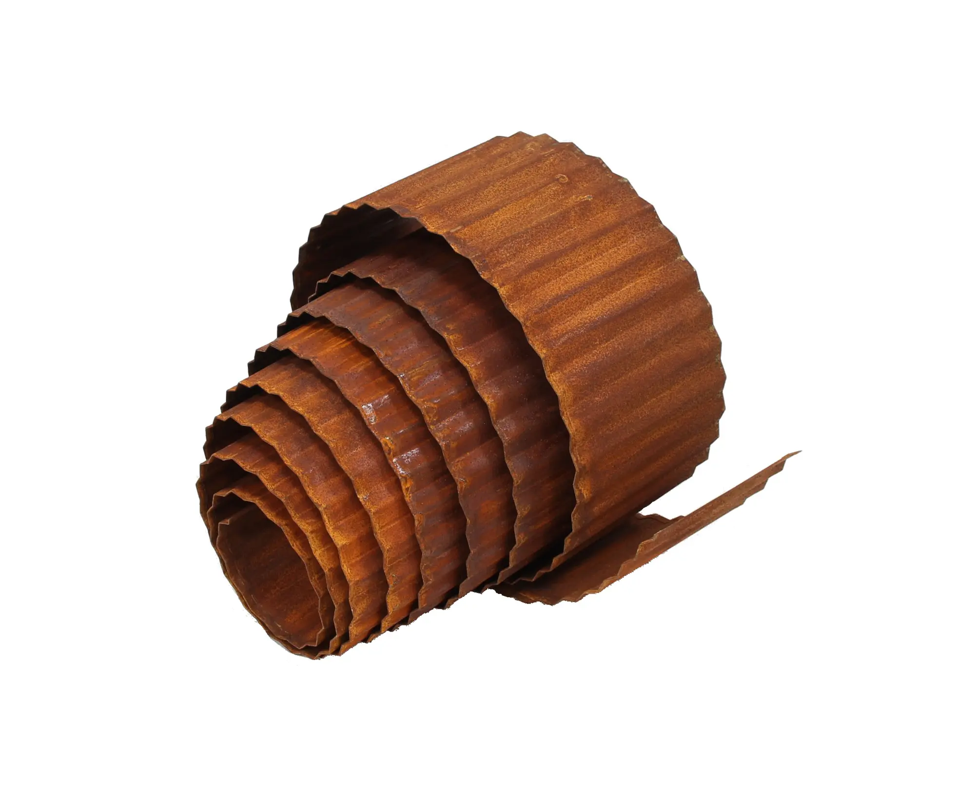 Beetbegrenzung "Welle"  im Frank Flechtwaren Online Shop für Rostdeko für Ihren Garten kaufen