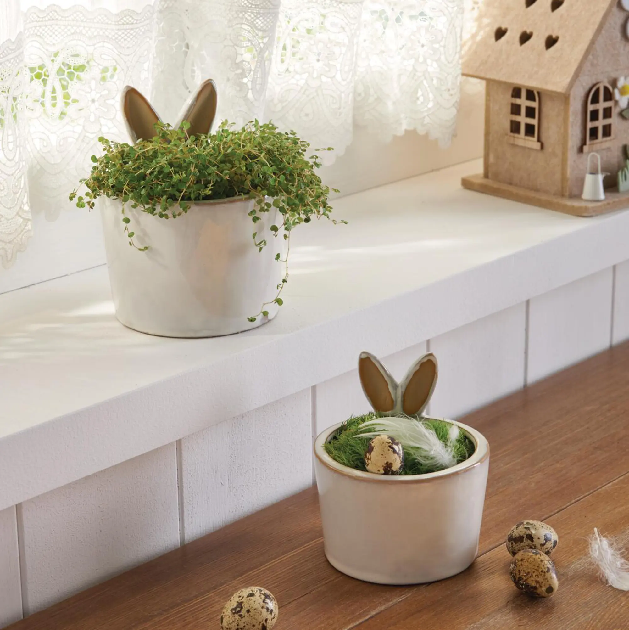 Pflanzer "Hasenohren", 2er Set  im Frank Flechtwaren Online Shop für Pflanzer kaufen
