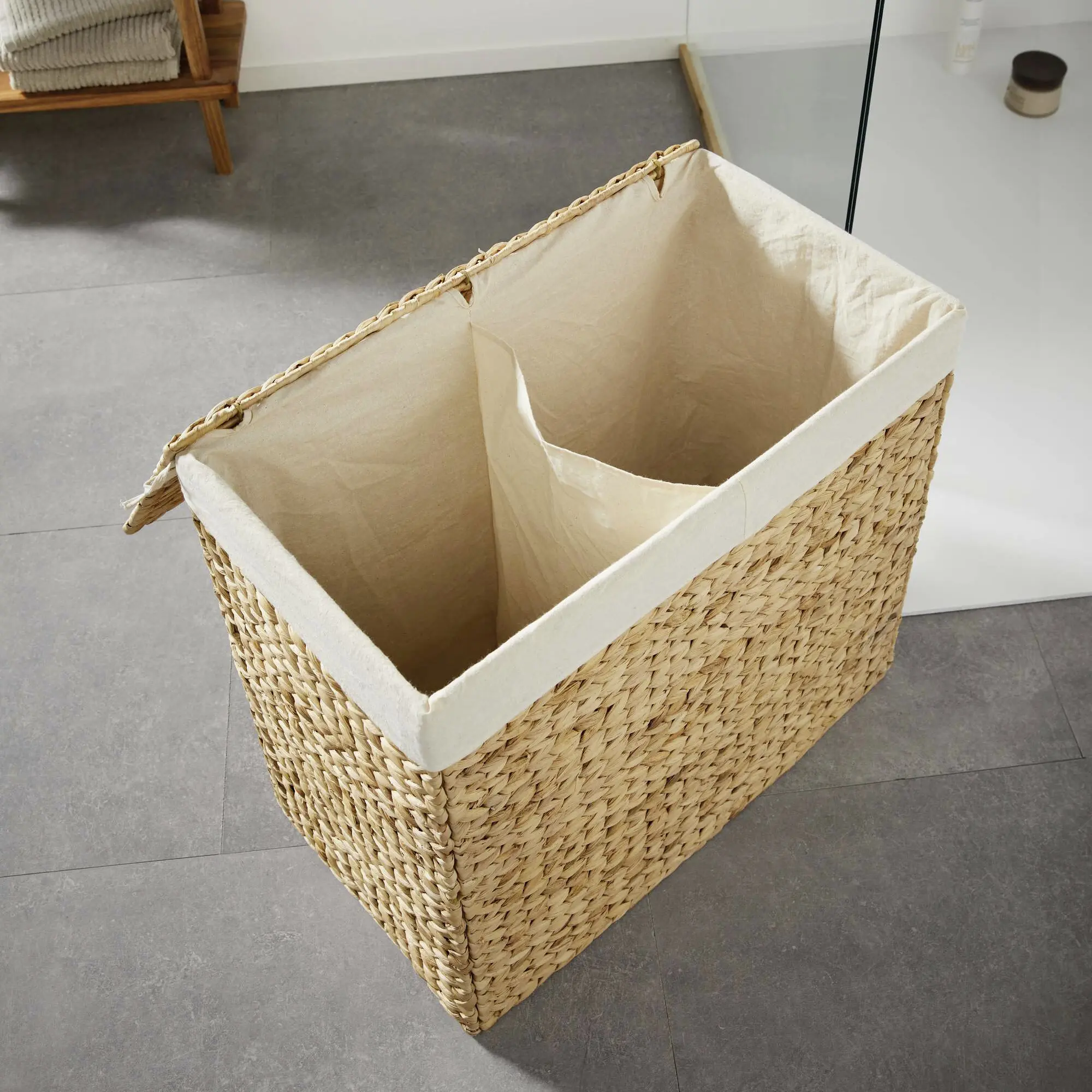 Wäschekorb "Double"  im Frank Flechtwaren Online Shop für Badezimmer kaufen