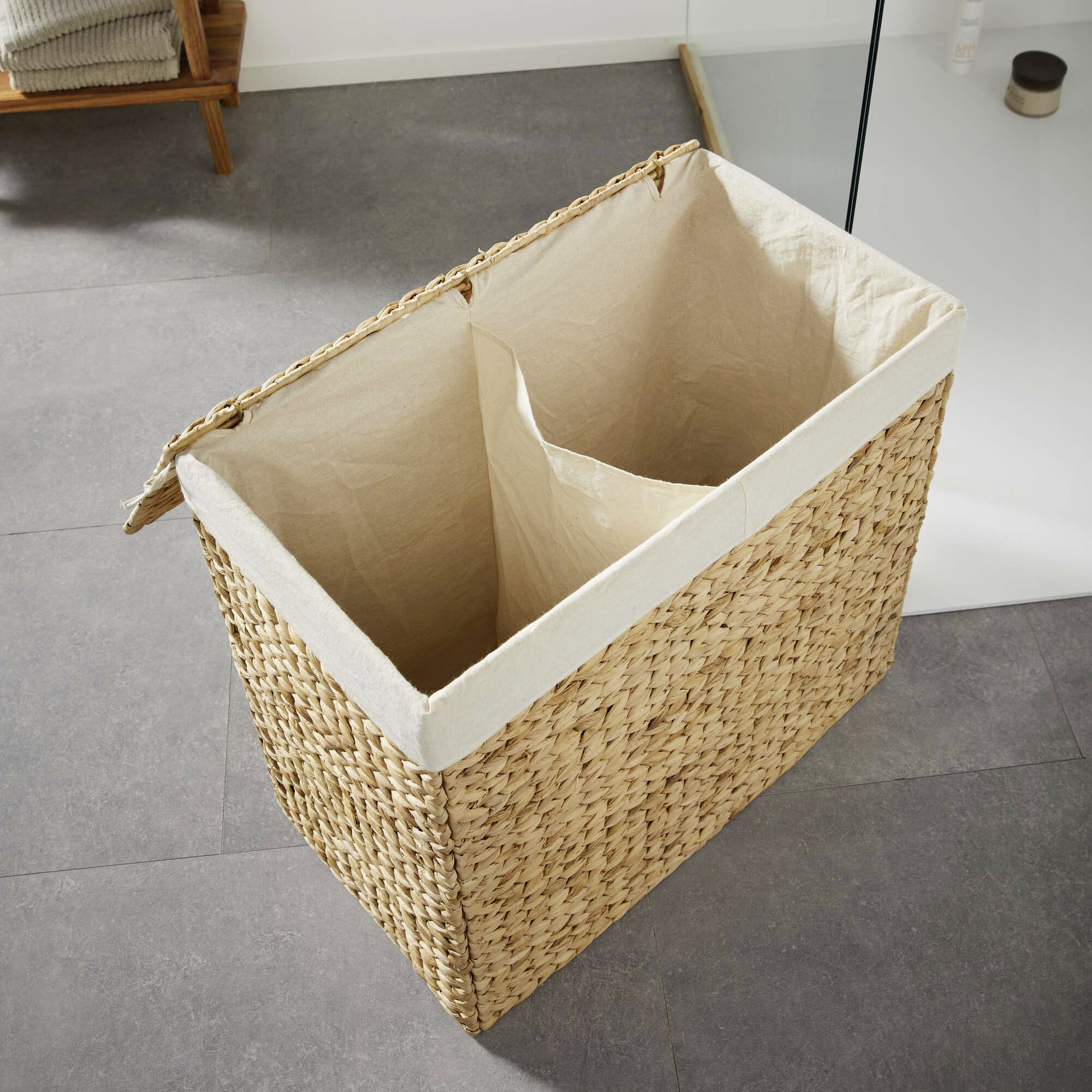 Wäschekorb "Double" im Frank Flechtwaren Online Shop für Badezimmer kaufen Wäschekorb "Double" im Frank Flechtwaren Online Shop für Badezimmer kaufen