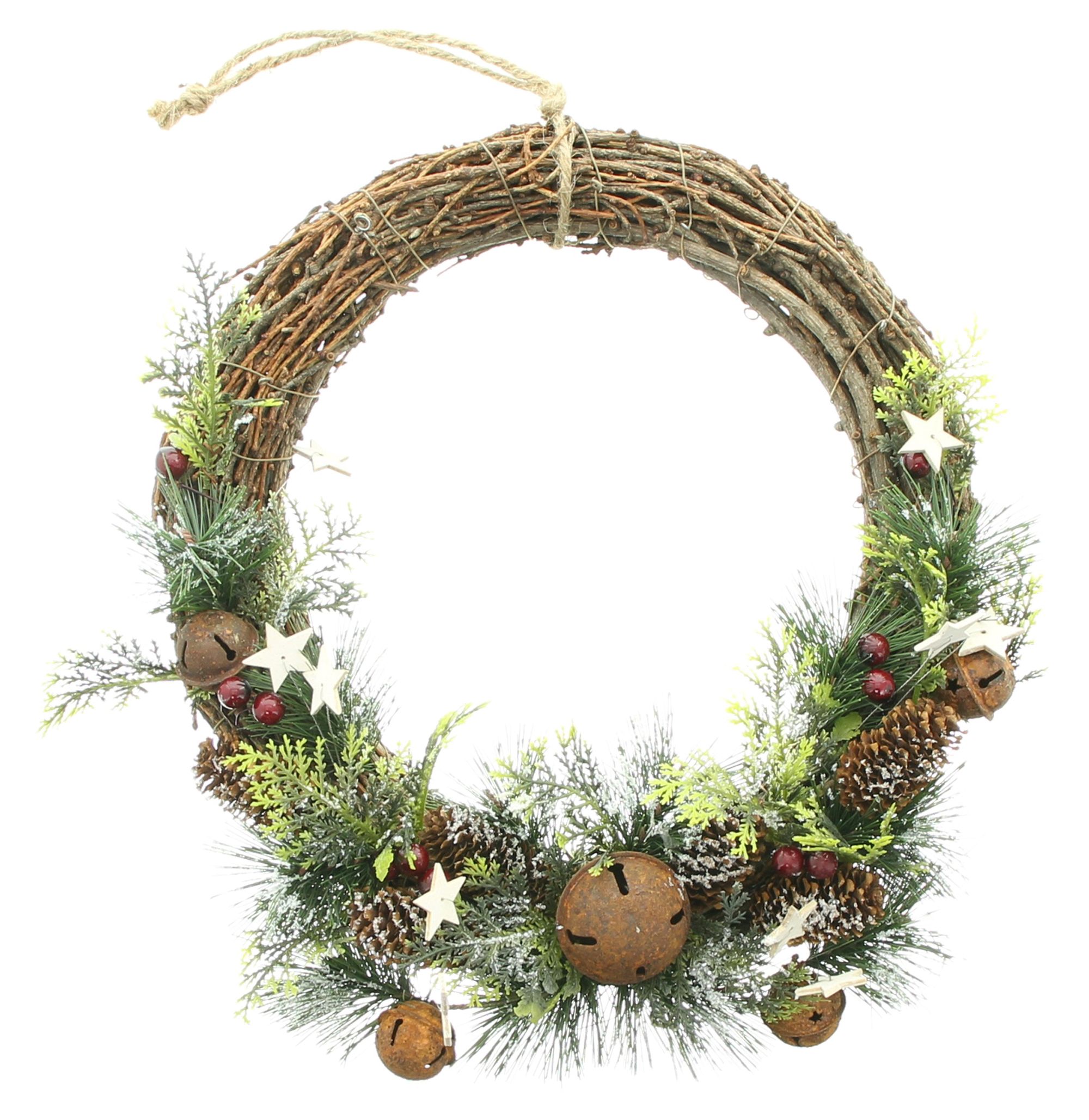 Kranz "Rostglöckchen" im Frank Flechtwaren Online Shop für Weihnachten kaufen Kranz "Rostglöckchen" im Frank Flechtwaren Online Shop für Weihnachten kaufen
