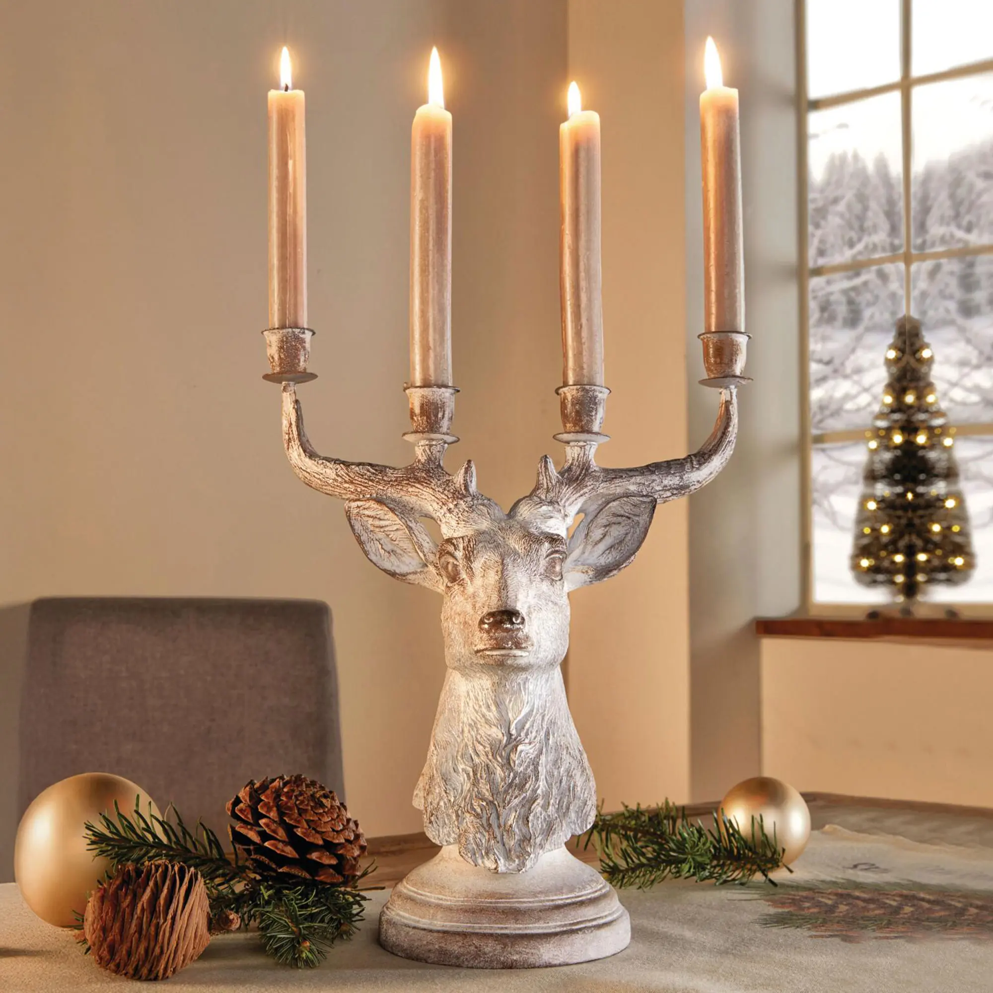 Kerzenhalter "Hirsch"  im Frank Flechtwaren Online Shop kaufen