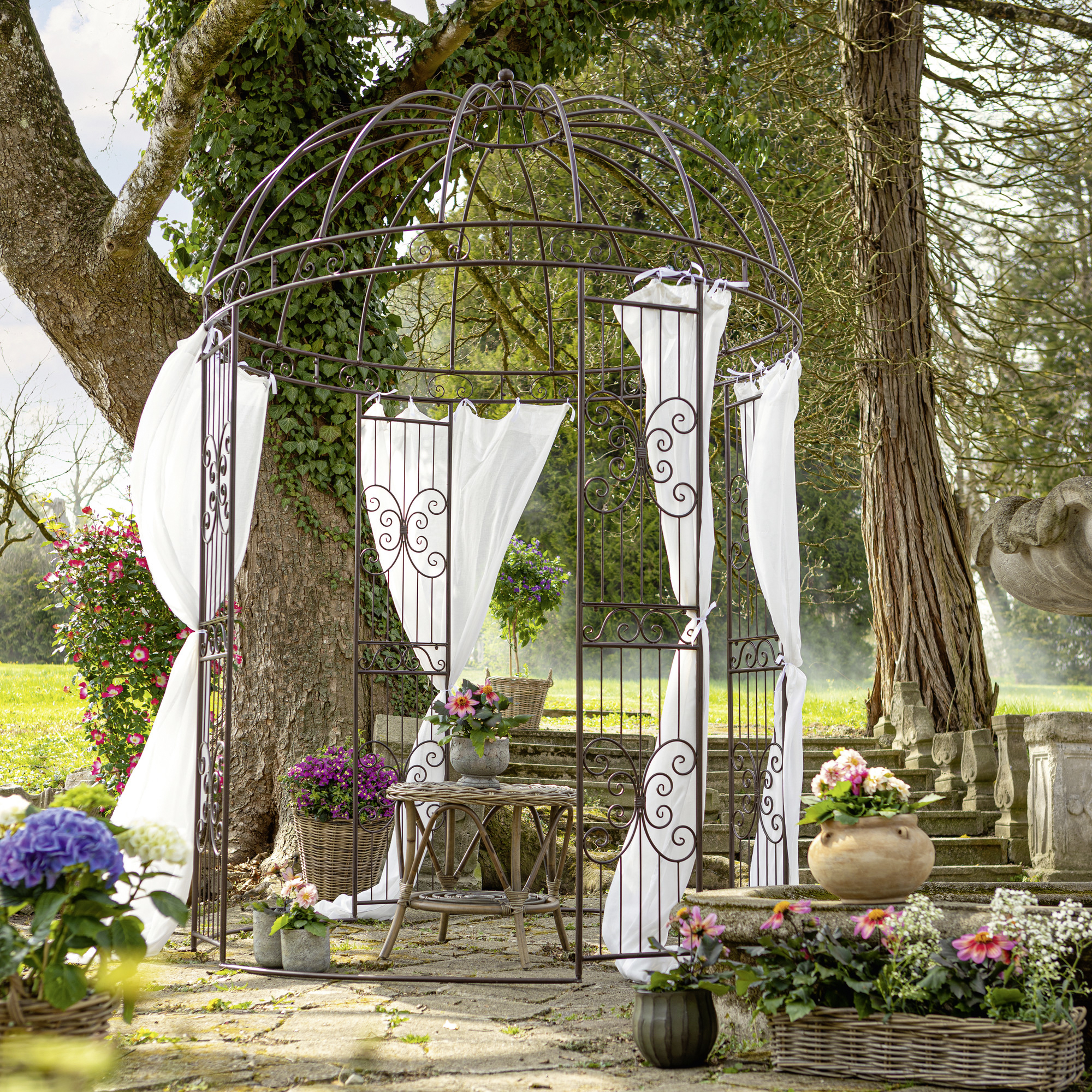 Metall-Pavillon "Romance"  im Frank Flechtwaren Online Shop kaufen