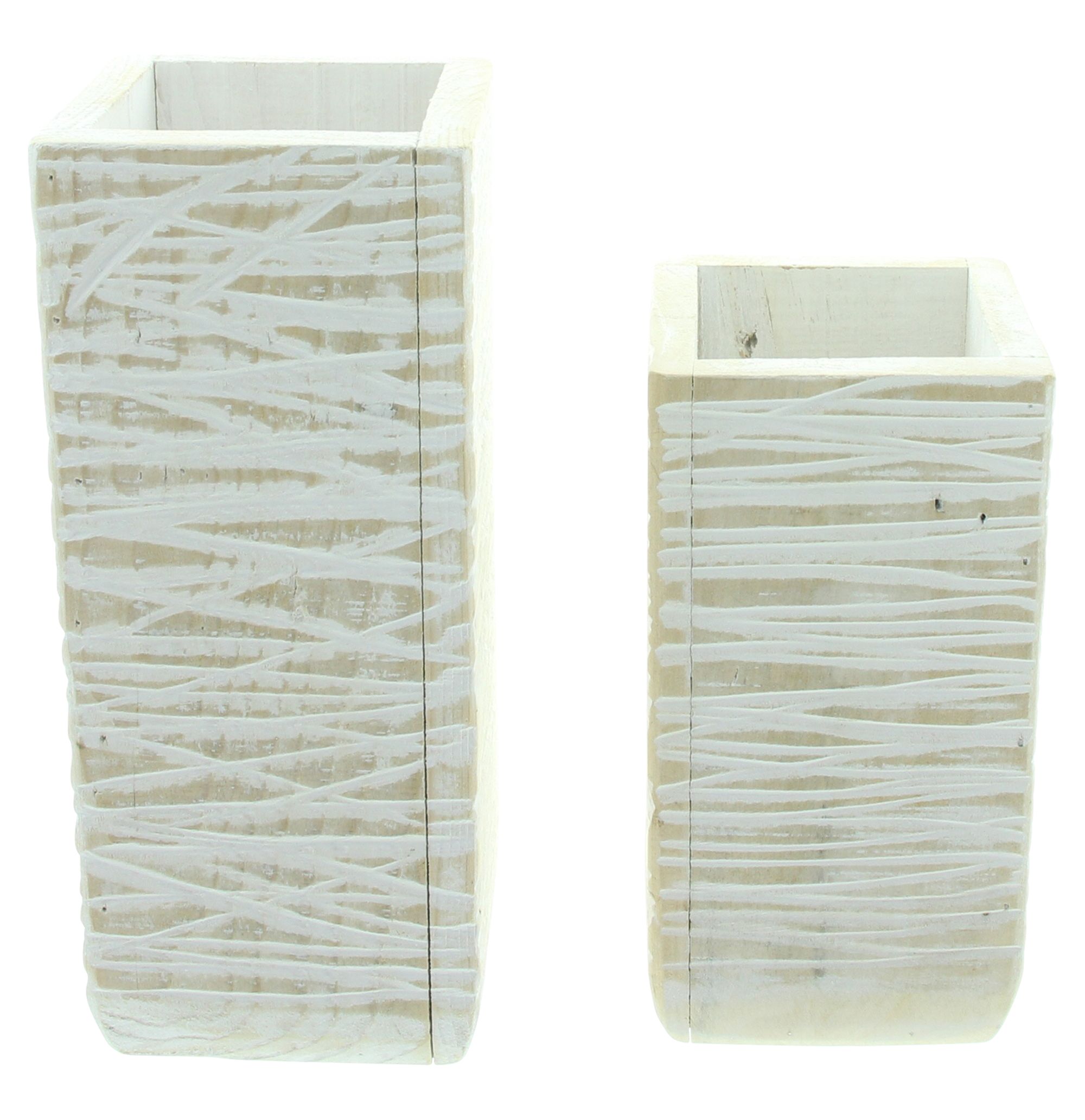 Dekovase "White Shabby", 2er Set im Frank Flechtwaren Online Shop für Deko kaufen Dekovase "White Shabby", 2er Set im Frank Flechtwaren Online Shop für Deko kaufen