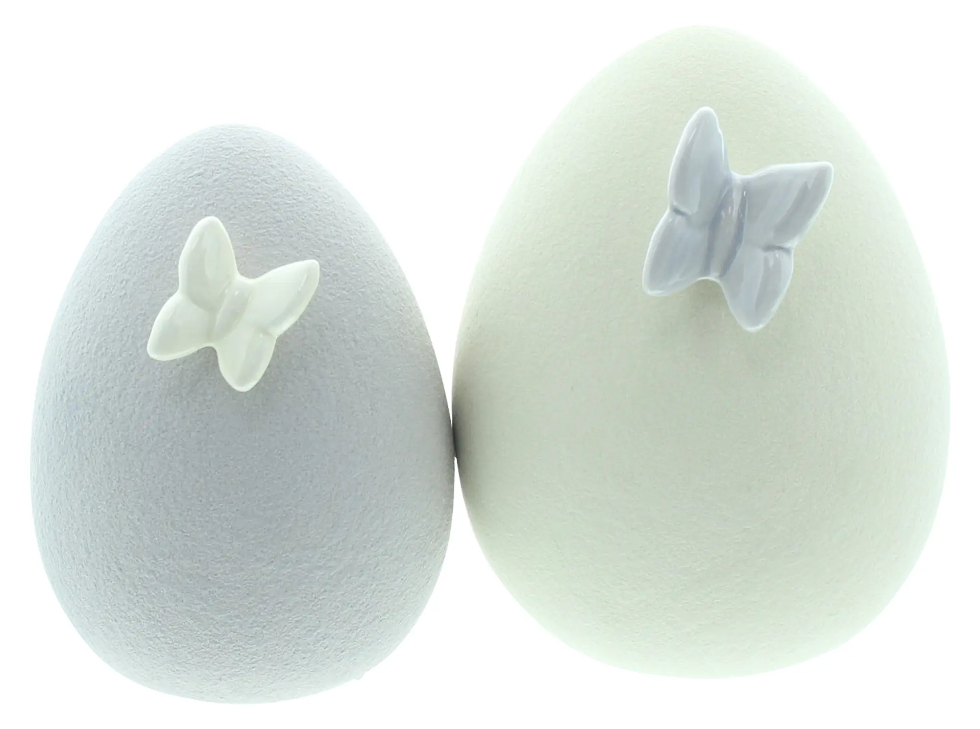 Osterdeko "Ei mit Schmetterling", 2er Set  im Frank Flechtwaren Online Shop für Ostereier kaufen