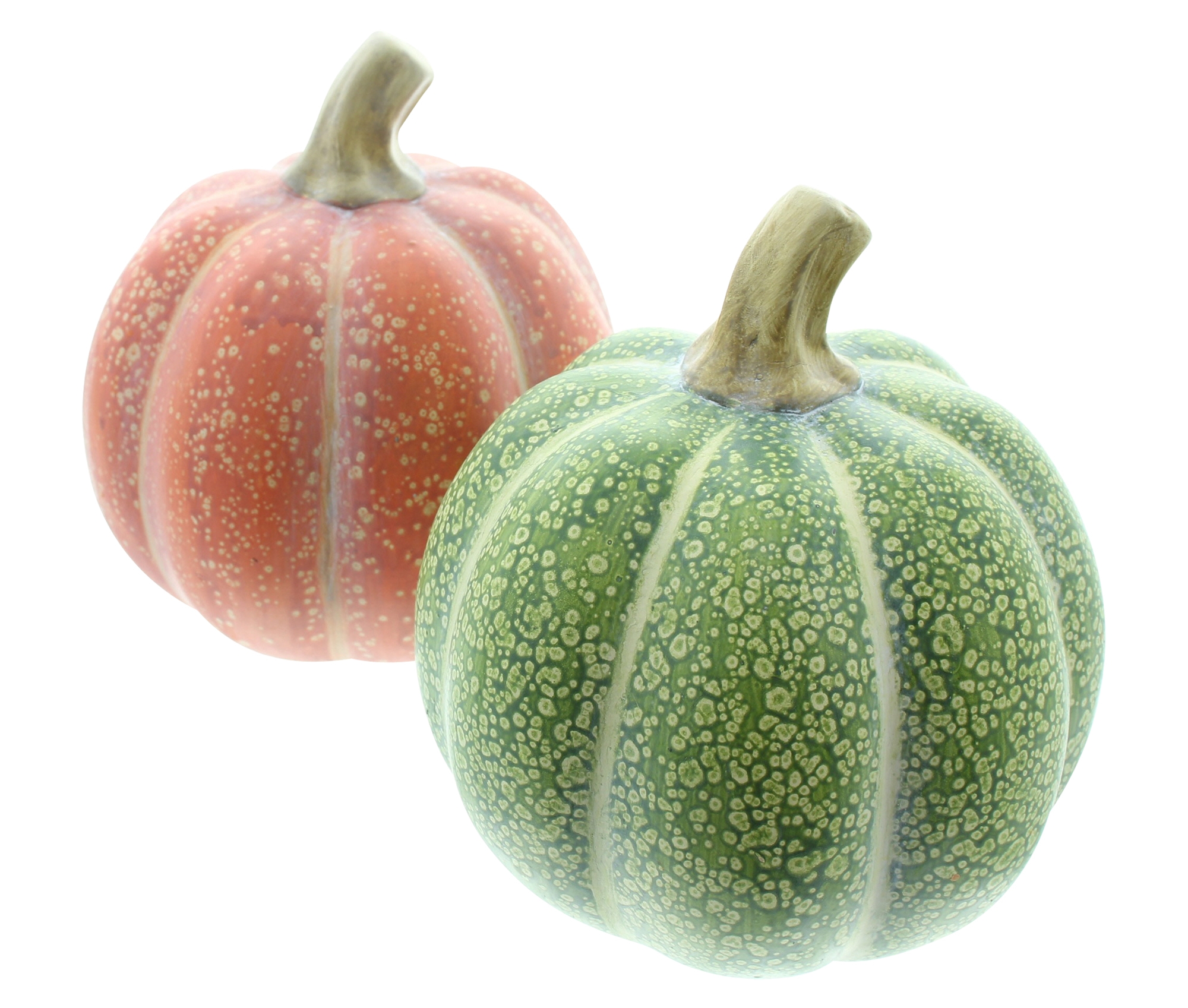 Kürbis "Orange &amp; Grün", 2er Set  im Frank Flechtwaren Online Shop für Herbst kaufen