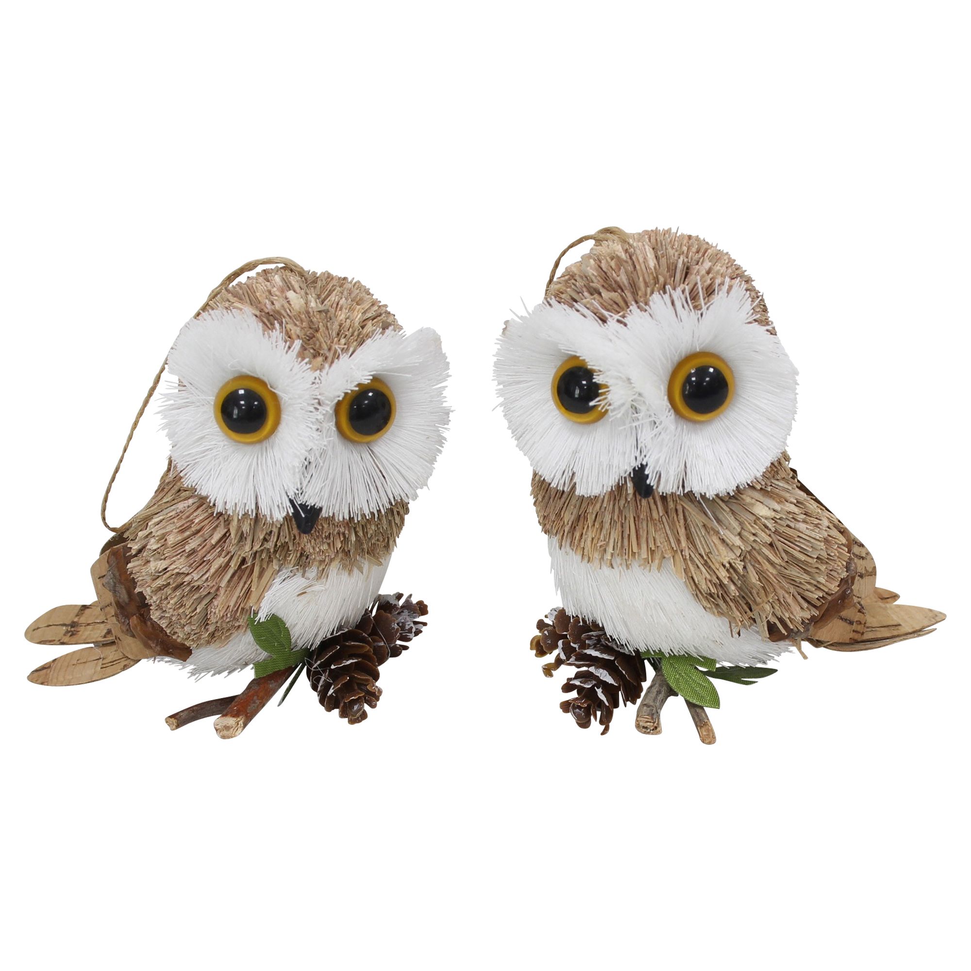 Deko-Hänger "Eule", 2er Set  im Frank Flechtwaren Online Shop für Herbstliche Dekohänger kaufen