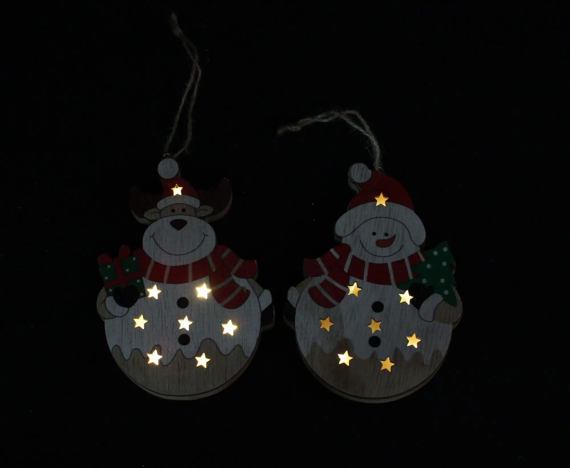 LED-Hänger "Schneemann & Elch", 2er Set im Frank Flechtwaren Online Shop für Dekohänger kaufen LED-Hänger "Schneemann & Elch", 2er Set im Frank Flechtwaren Online Shop für Dekohänger kaufen