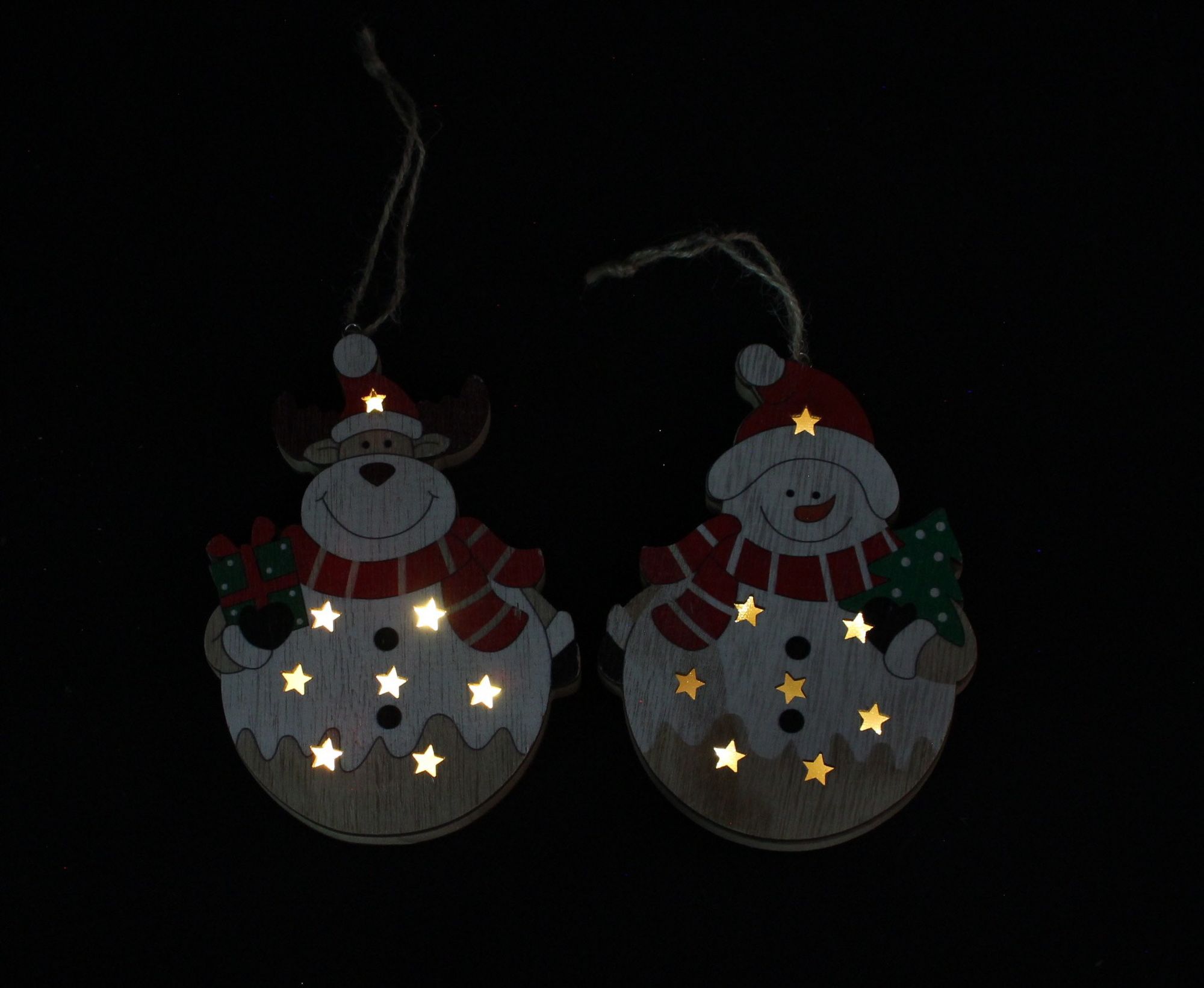 LED-Hänger "Schneemann & Elch", 2er Set im Frank Flechtwaren Online Shop für Weihnachten kaufen LED-Hänger "Schneemann & Elch", 2er Set im Frank Flechtwaren Online Shop für Weihnachten kaufen